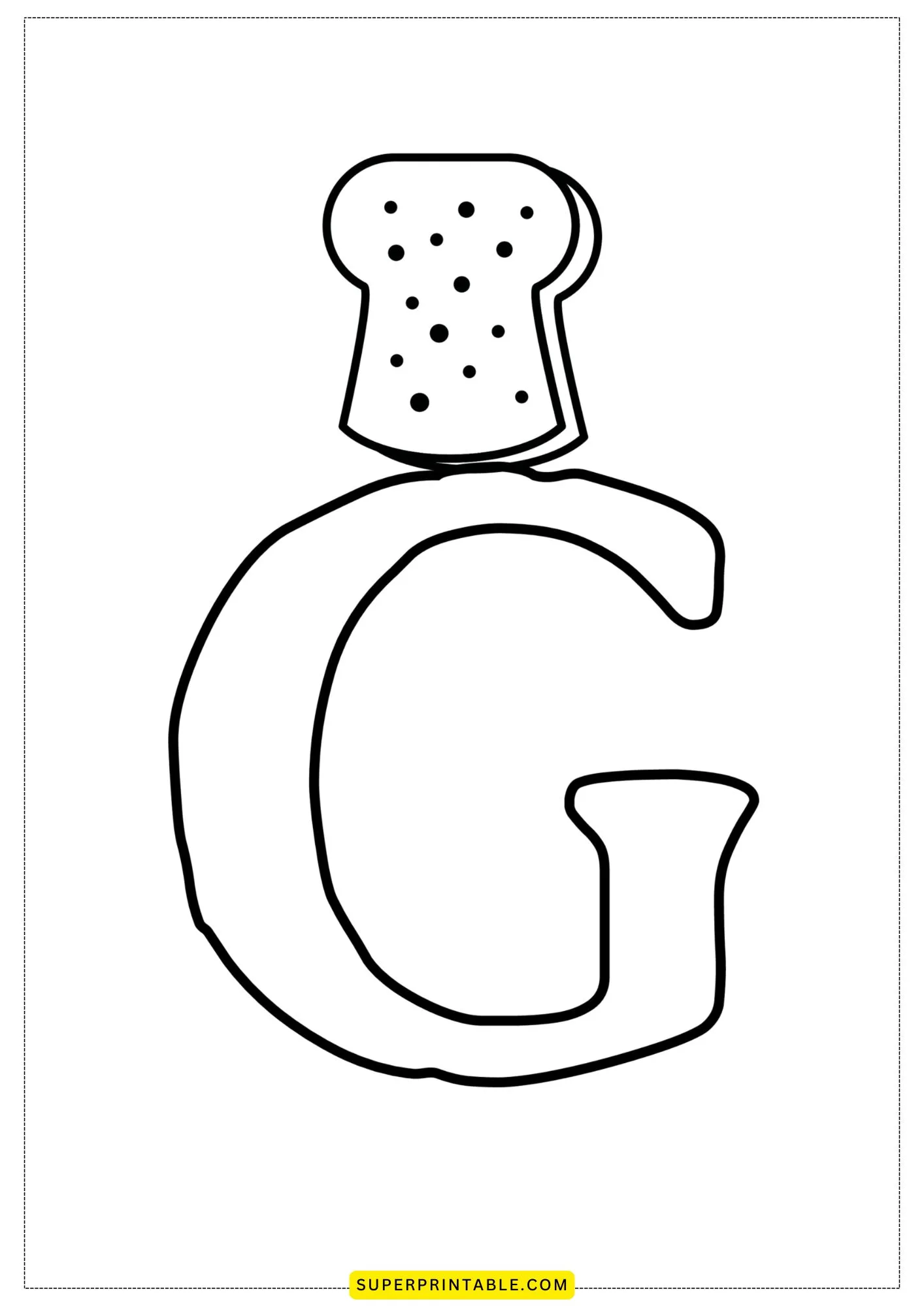 Bubble Letter - G Coloring Pages 2