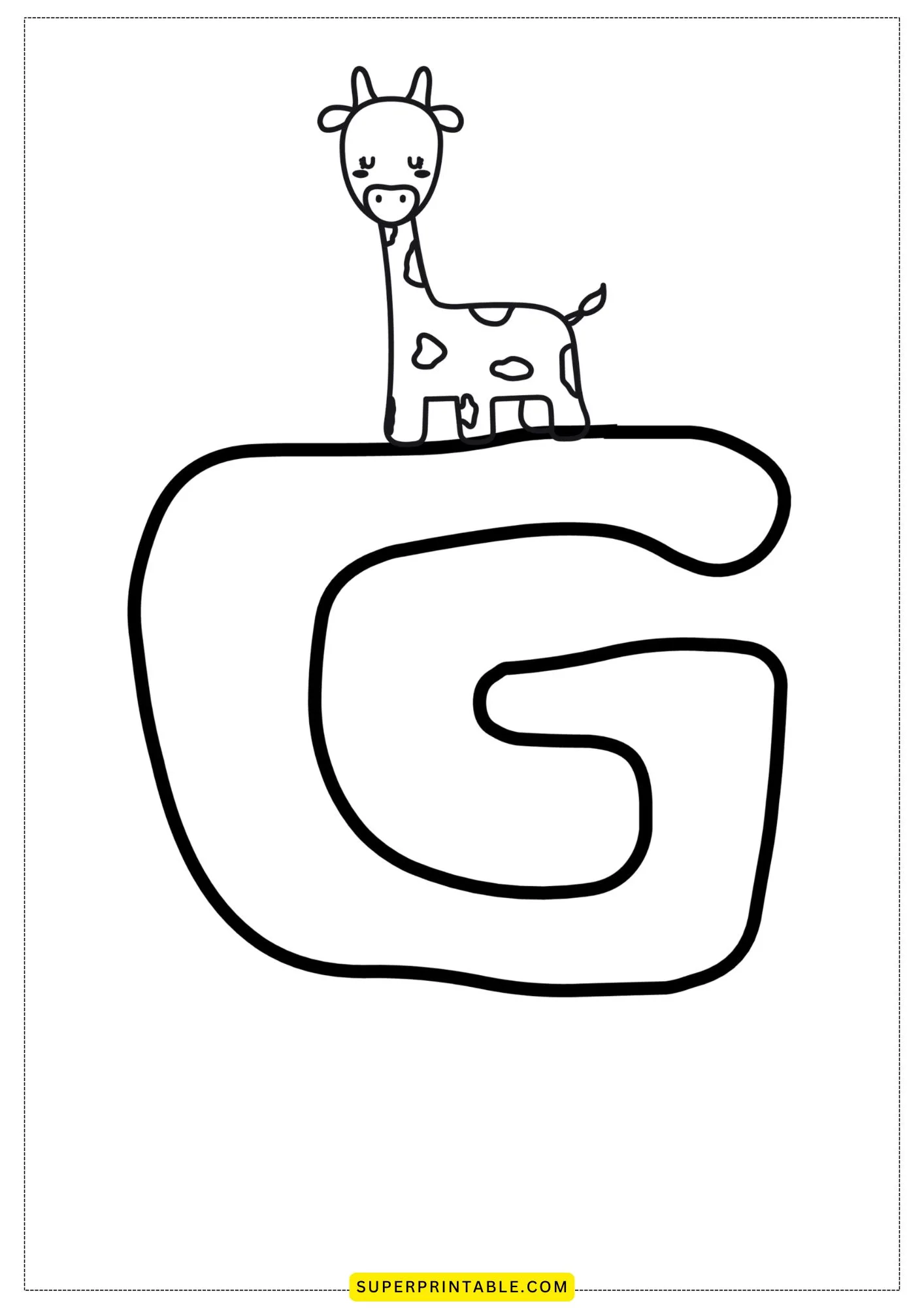 Bubble Letter - G Coloring Pages 3