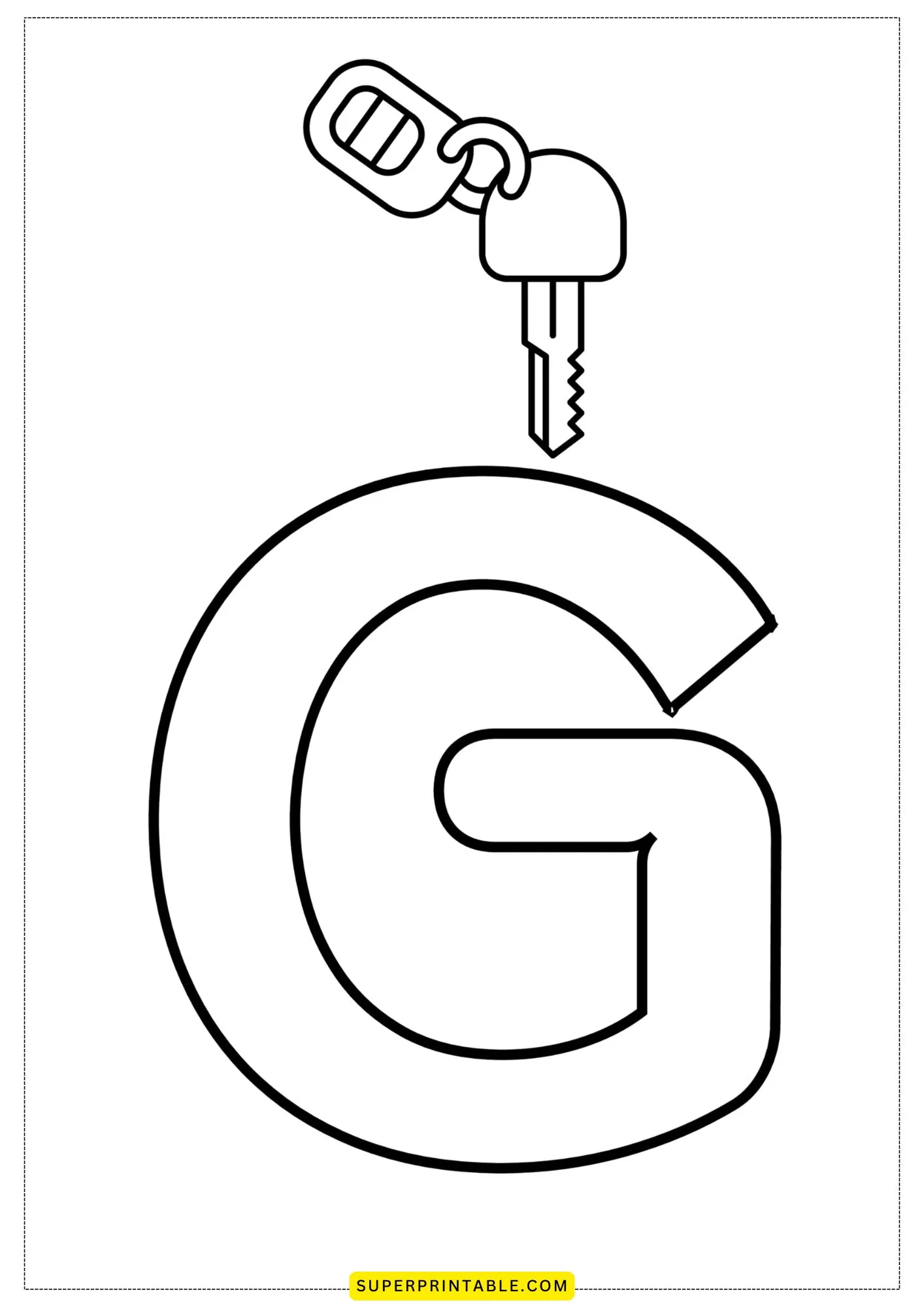 Bubble Letter - G Coloring Pages 4
