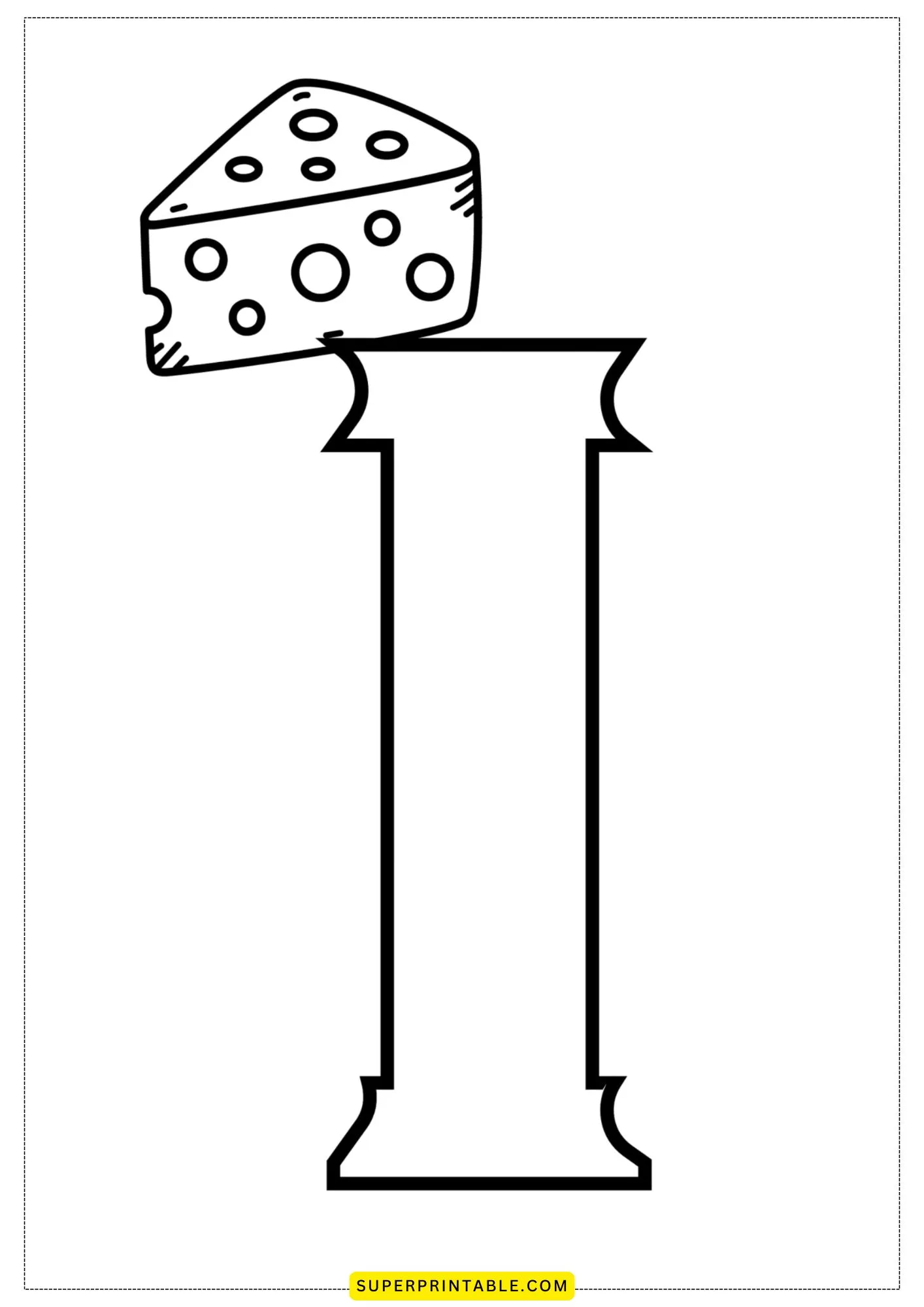 Bubble Letter - I Coloring Pages 1
