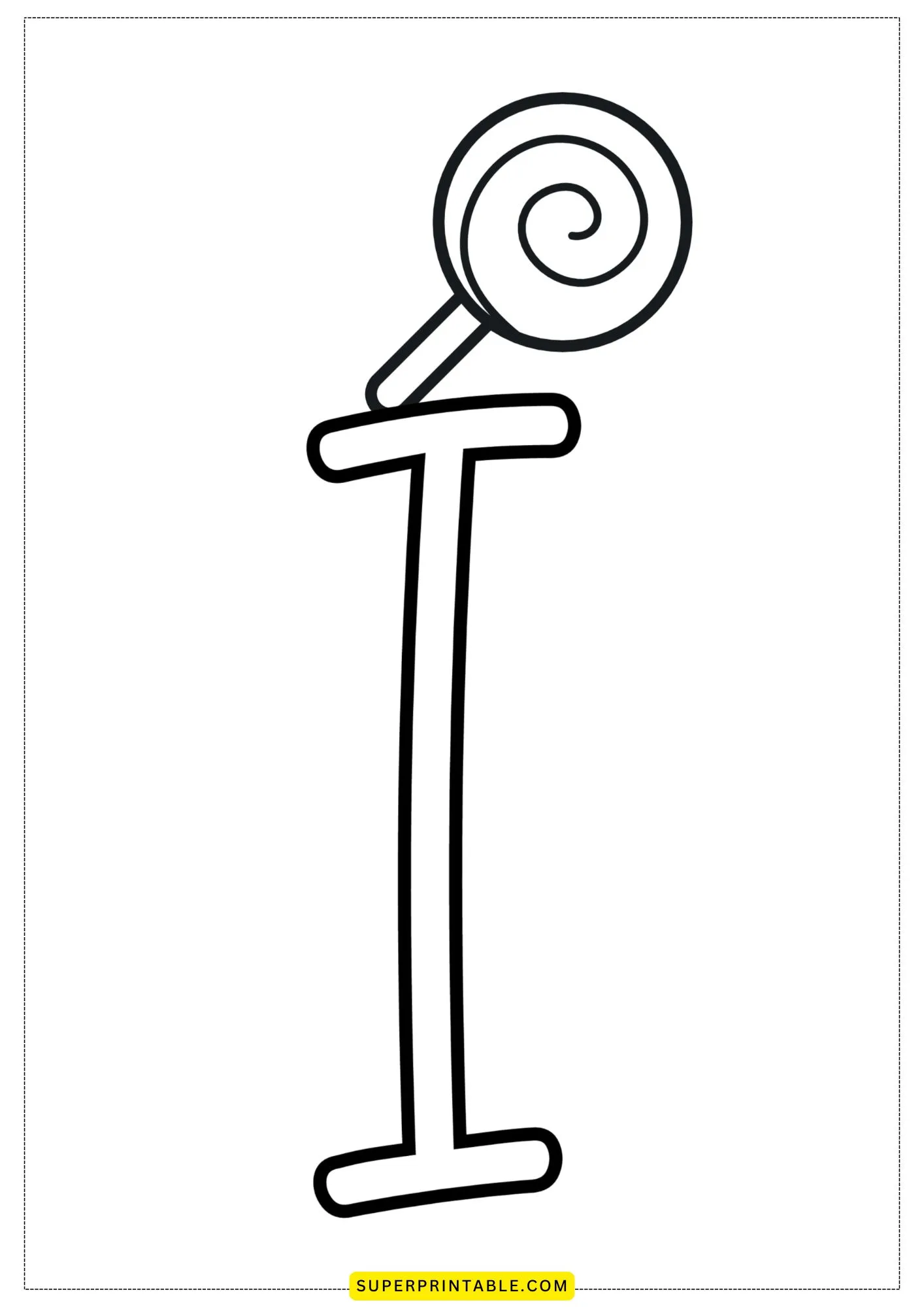 Bubble Letter - I Coloring Pages 2