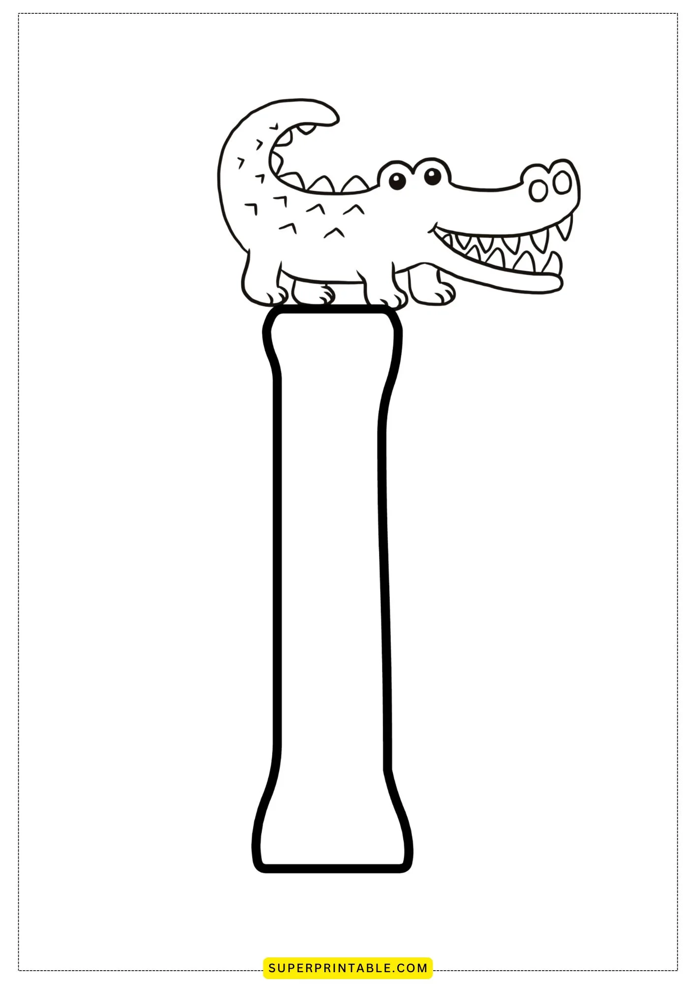 Bubble Letter - I Coloring Pages 3