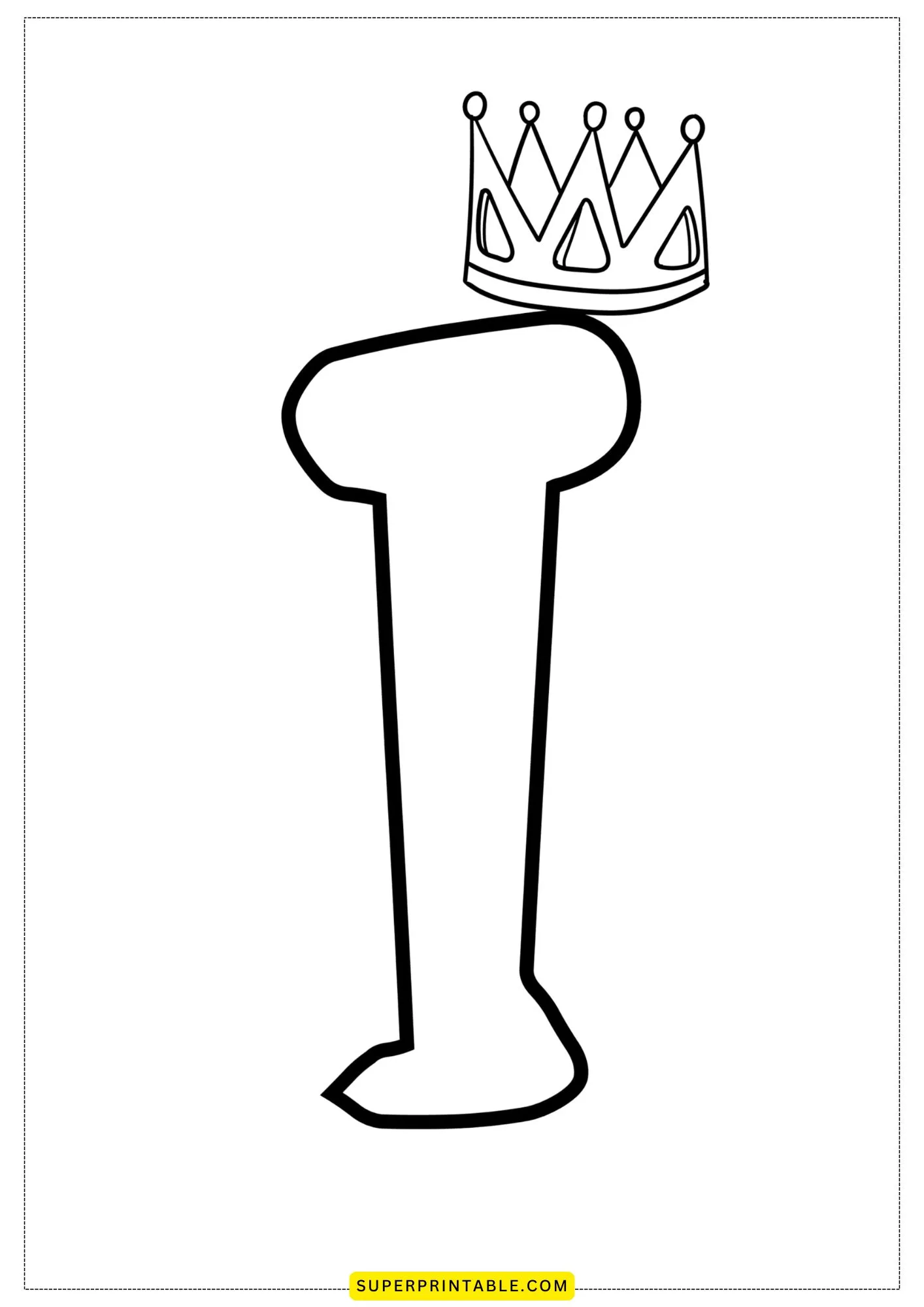 Bubble Letter - I Coloring Pages 4