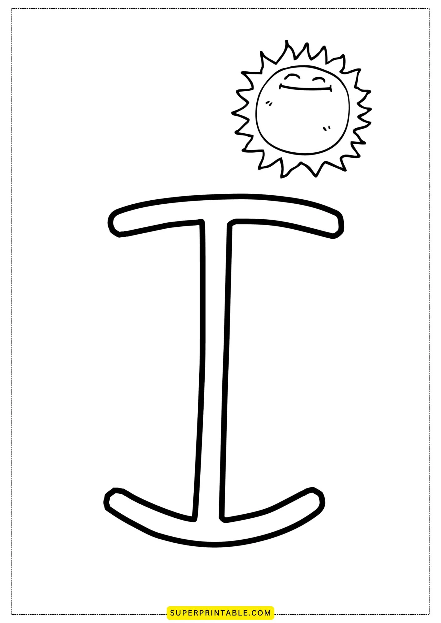 Bubble Letter - I Coloring Pages 5