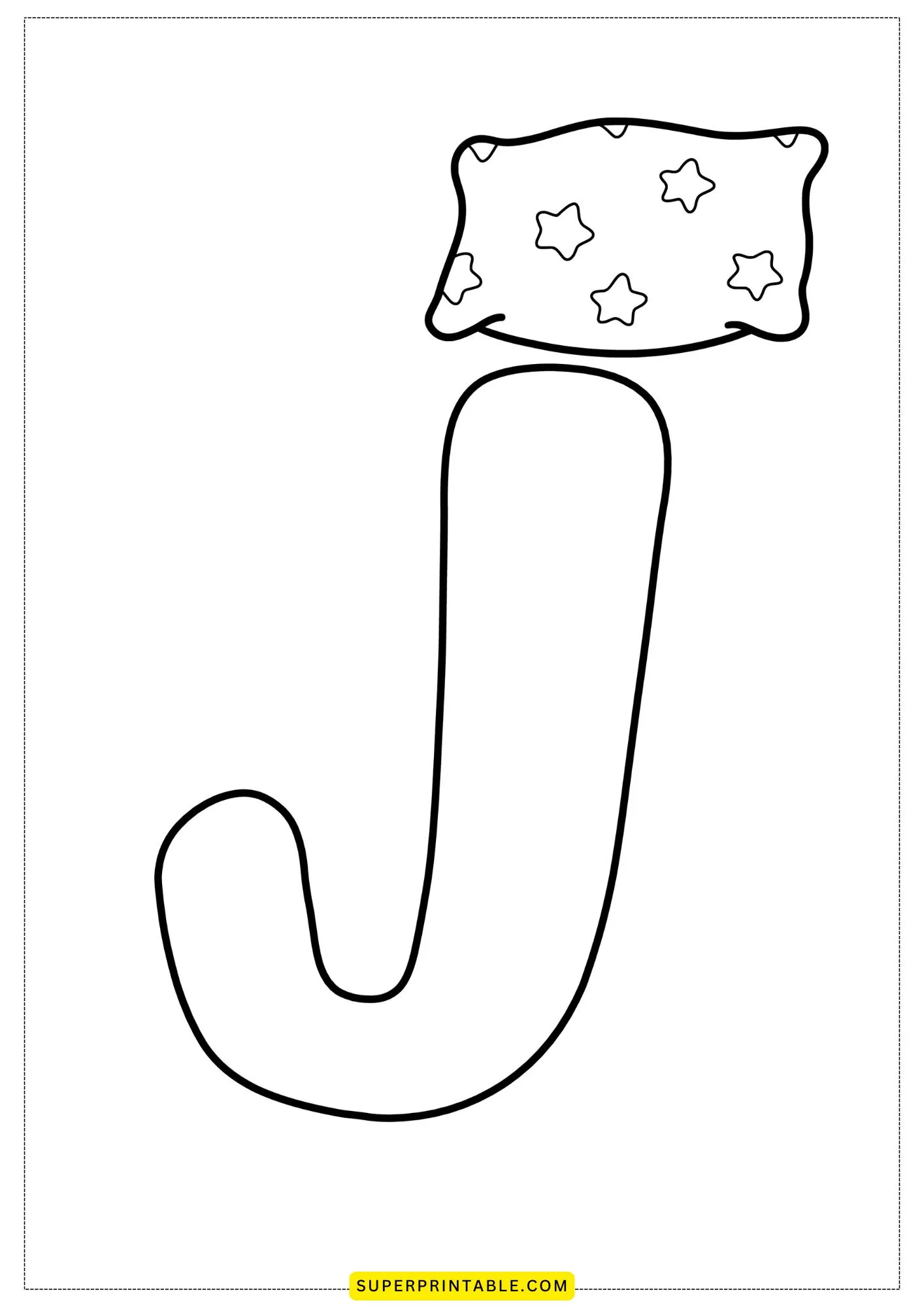 Bubble Letter - J Coloring Pages 2