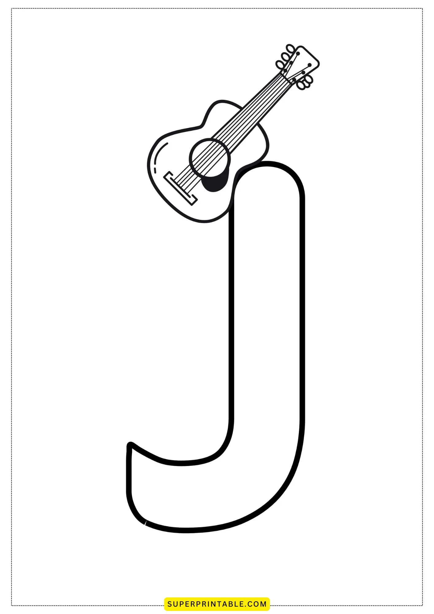 Bubble Letter - J Coloring Pages 3