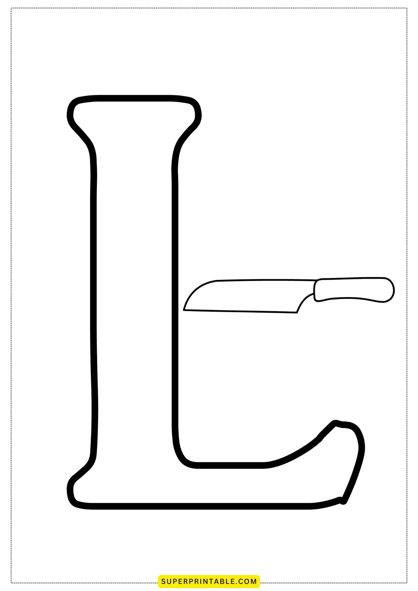Bubble Letter - L Coloring Pages 2
