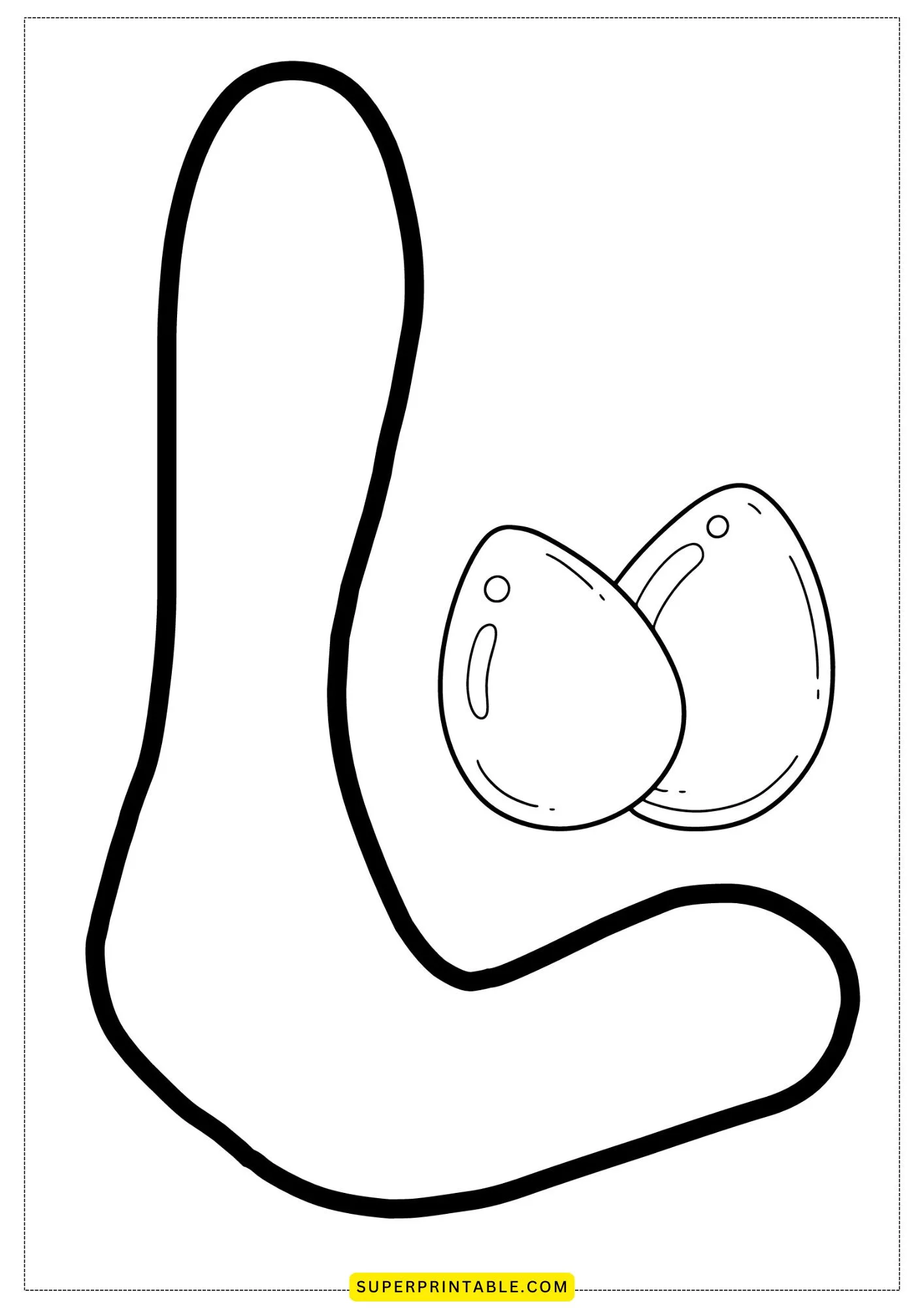 Bubble Letter - L Coloring Pages 3