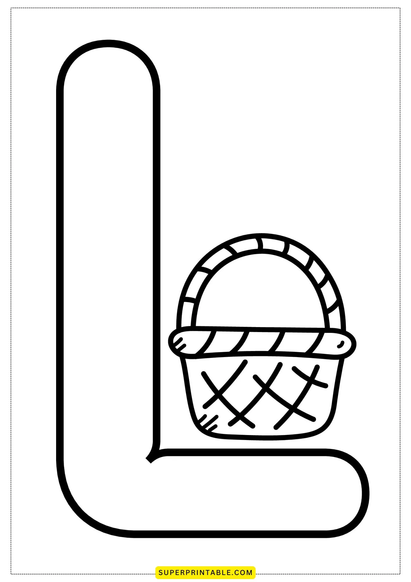 Bubble Letter - L Coloring Pages 4