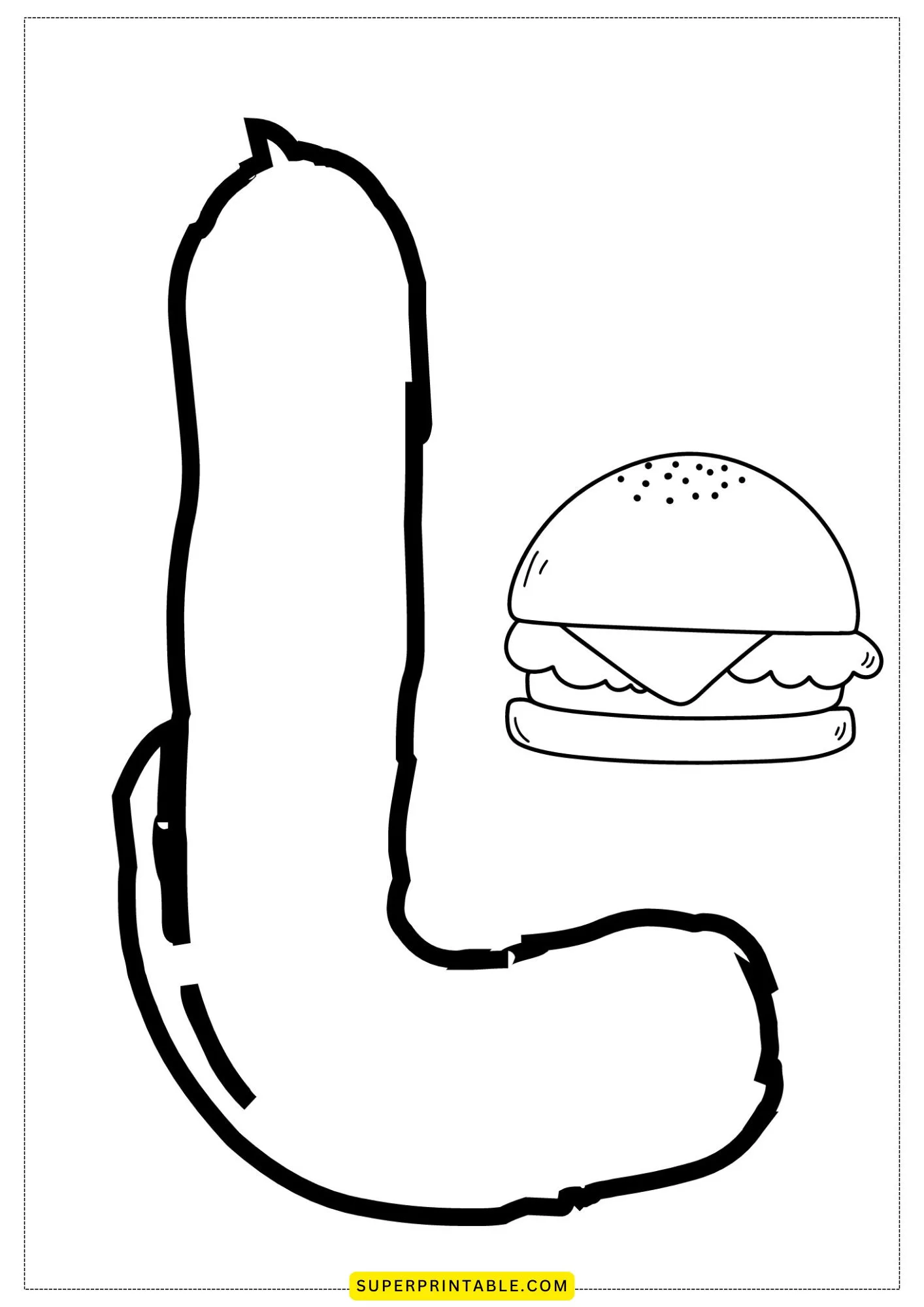 Bubble Letter - L Coloring Pages 5