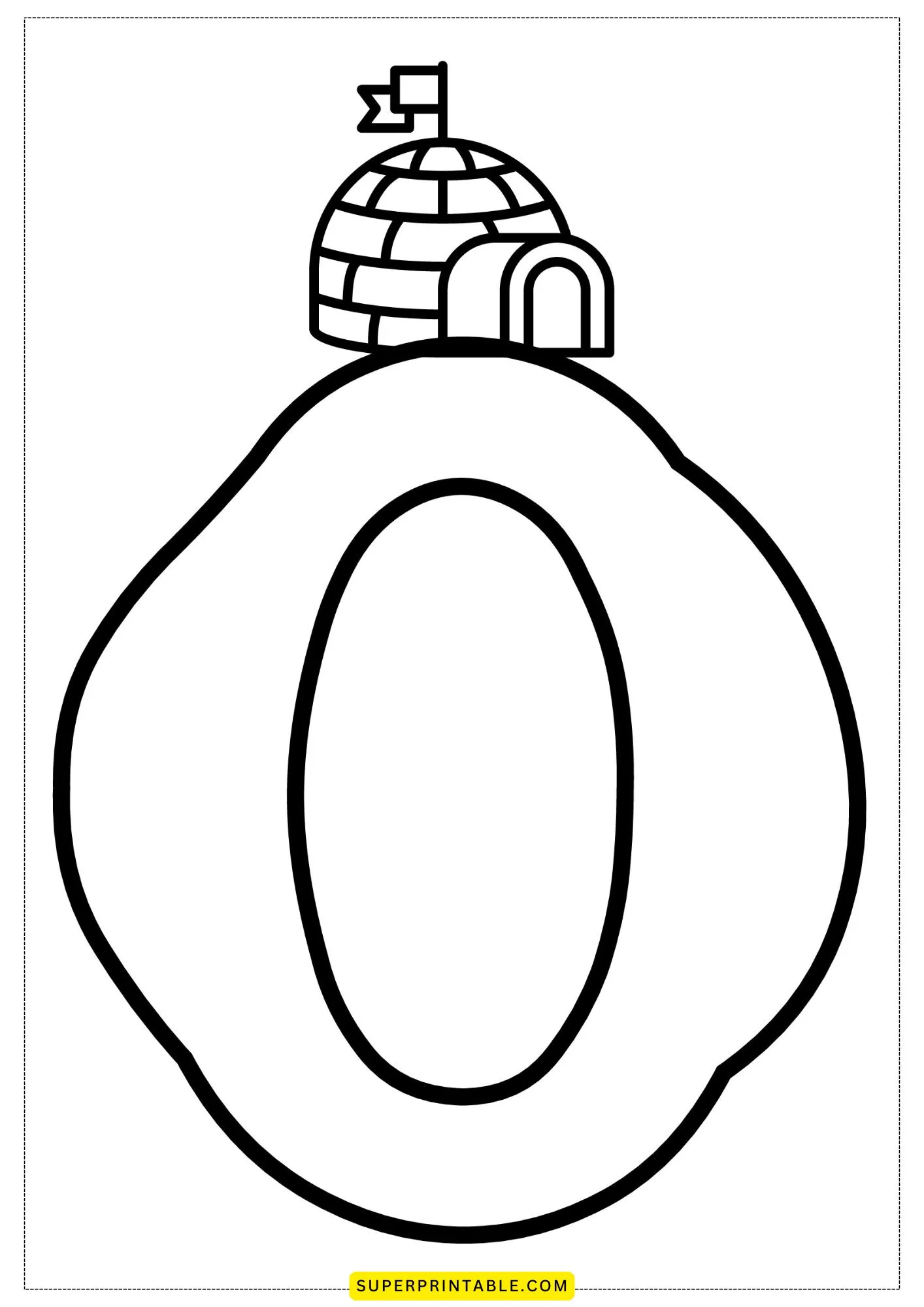 Bubble Letter - O Coloring Pages 1