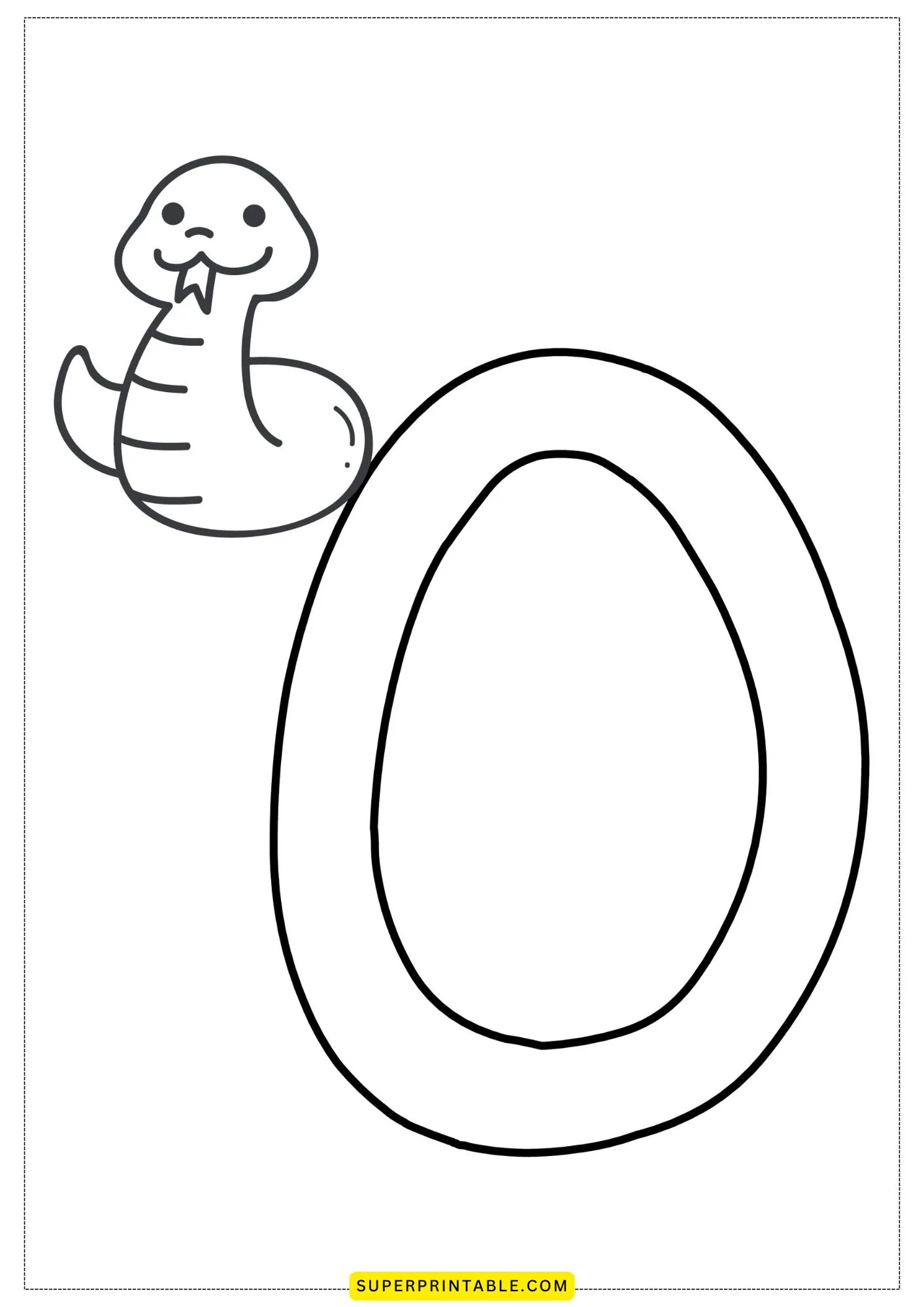 Bubble Letter - O Coloring Pages 2