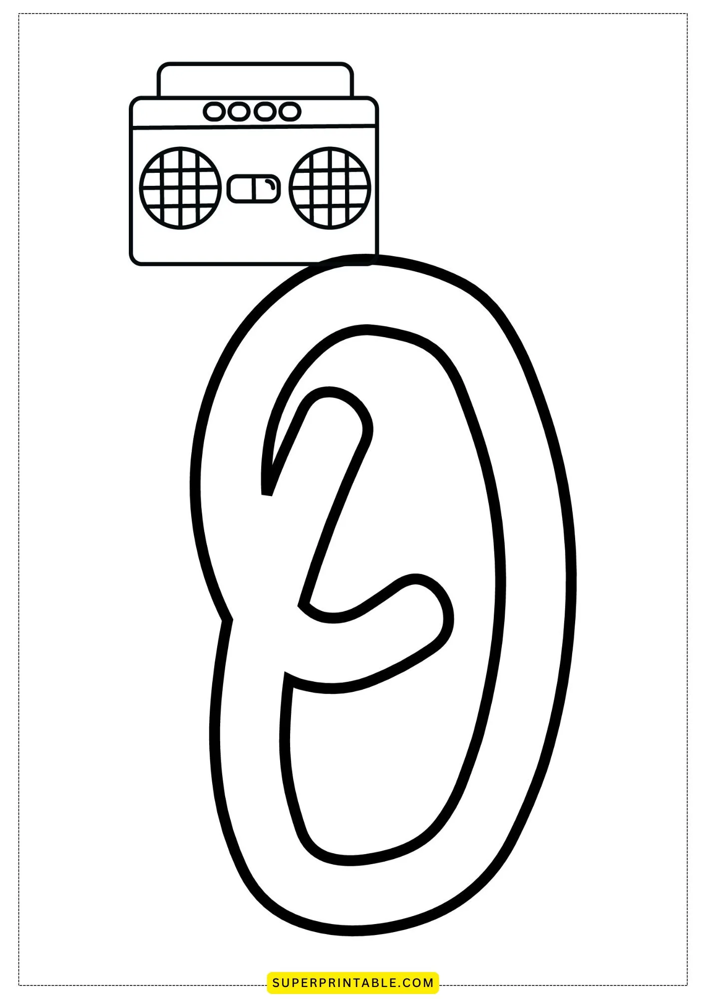 Bubble Letter - O Coloring Pages 3