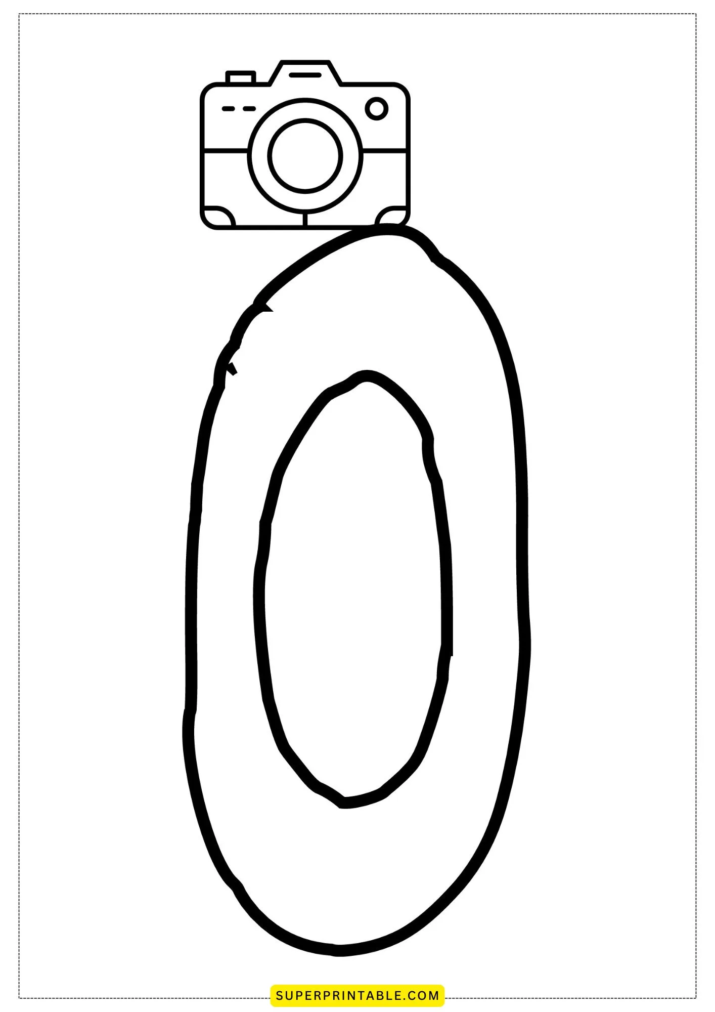 Bubble Letter - O Coloring Pages 4