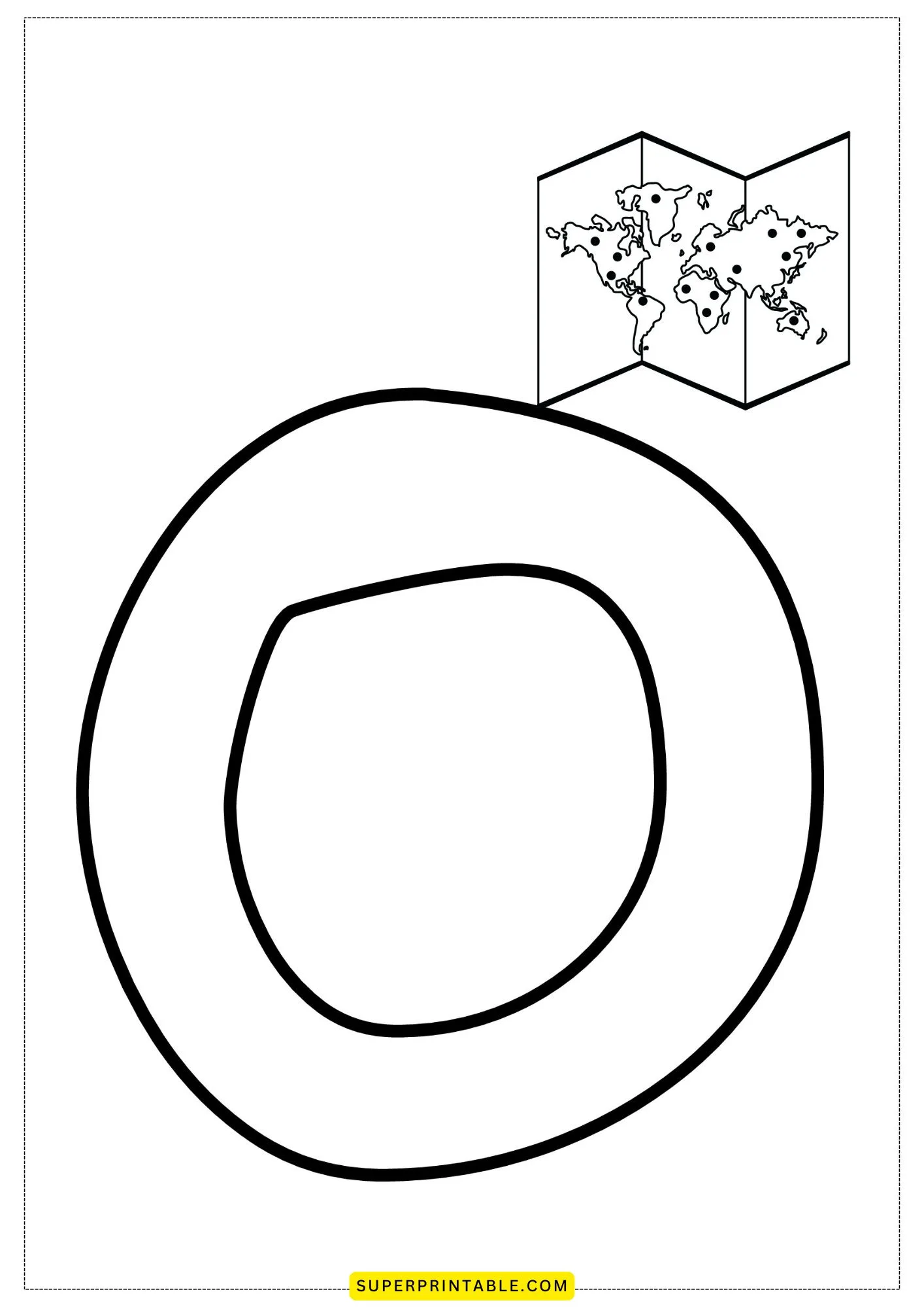Bubble Letter - O Coloring Pages 5
