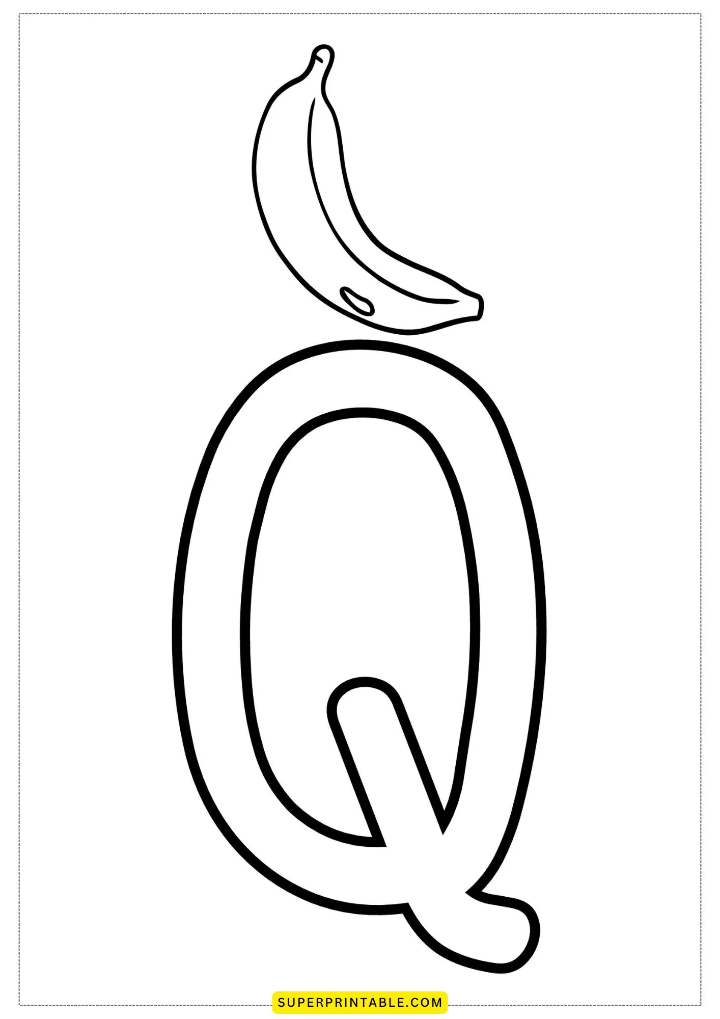 Bubble Letter - Q Coloring Pages 2