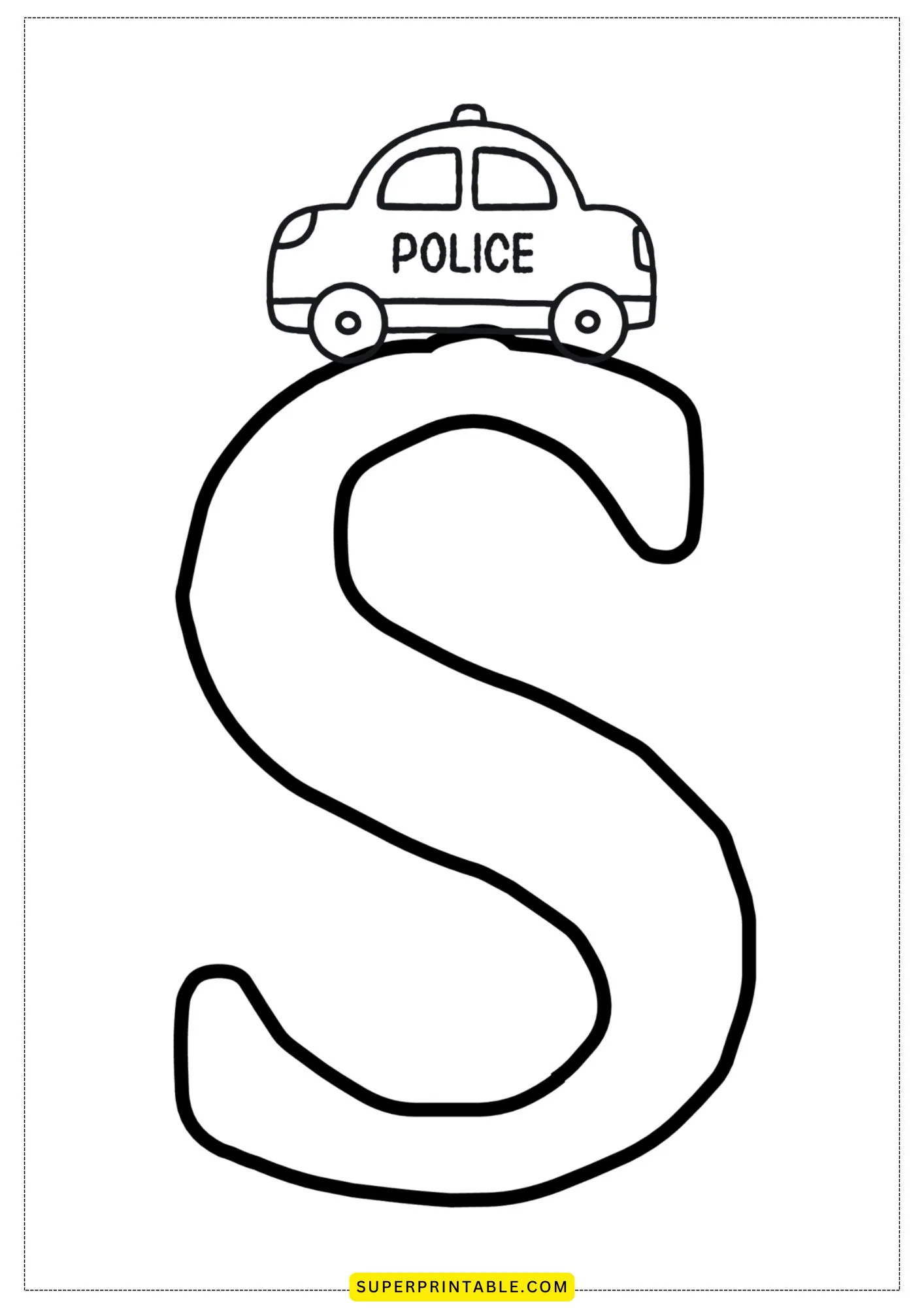 Bubble Letter - S Coloring Pages 1