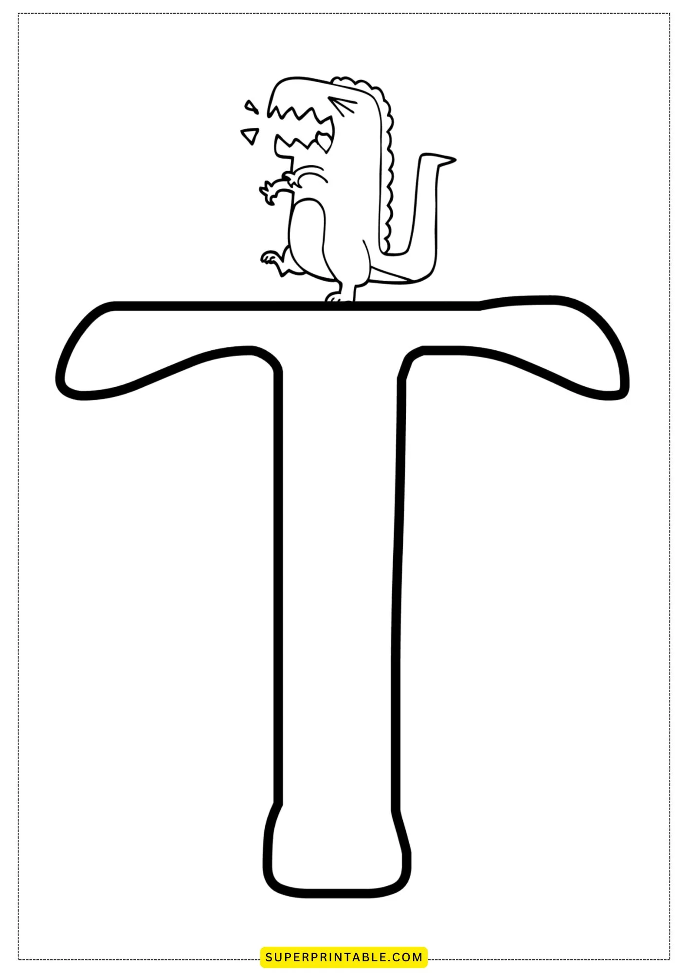 Bubble Letter - T Coloring Pages 5