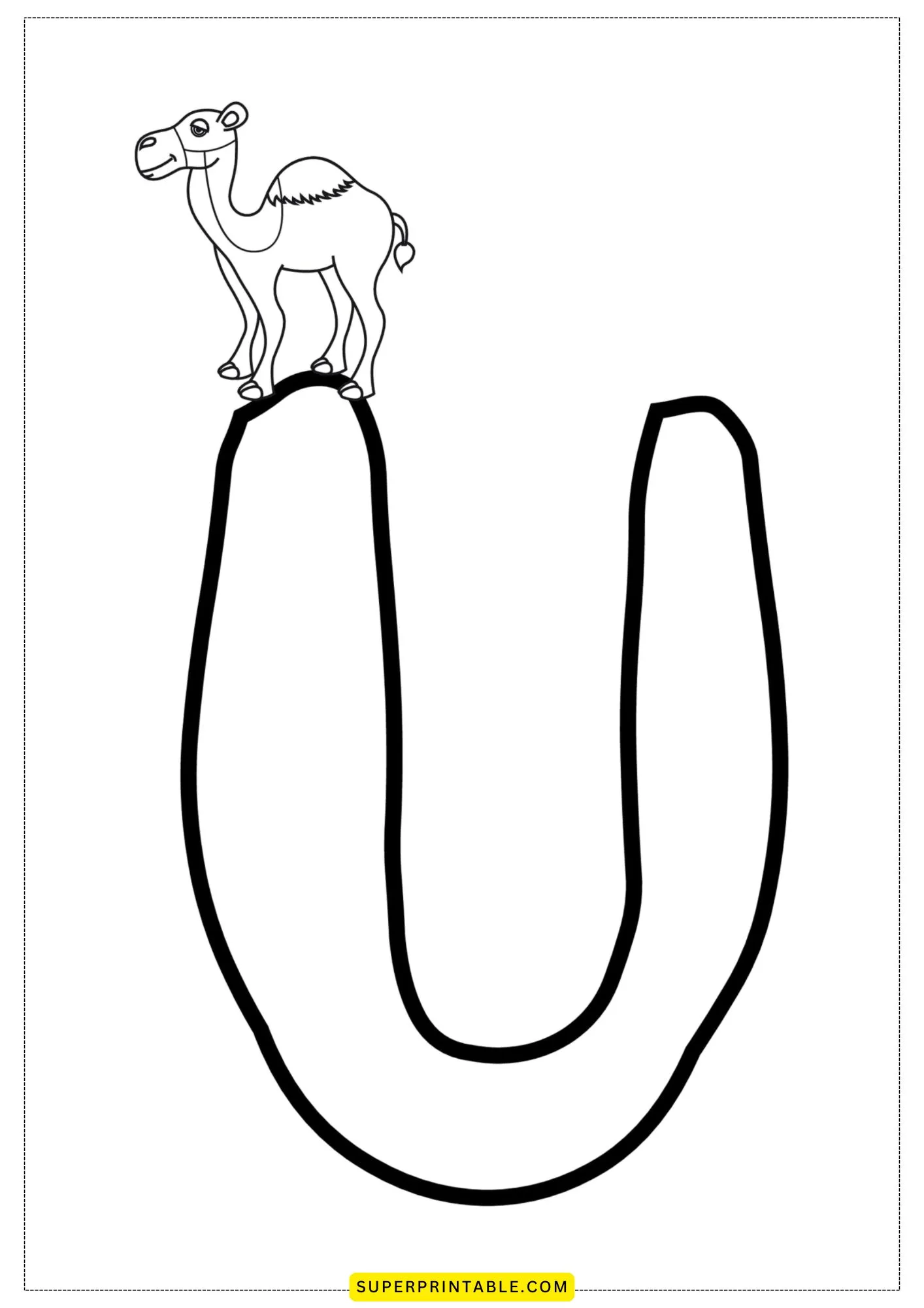 Bubble Letter - U Coloring Pages 2