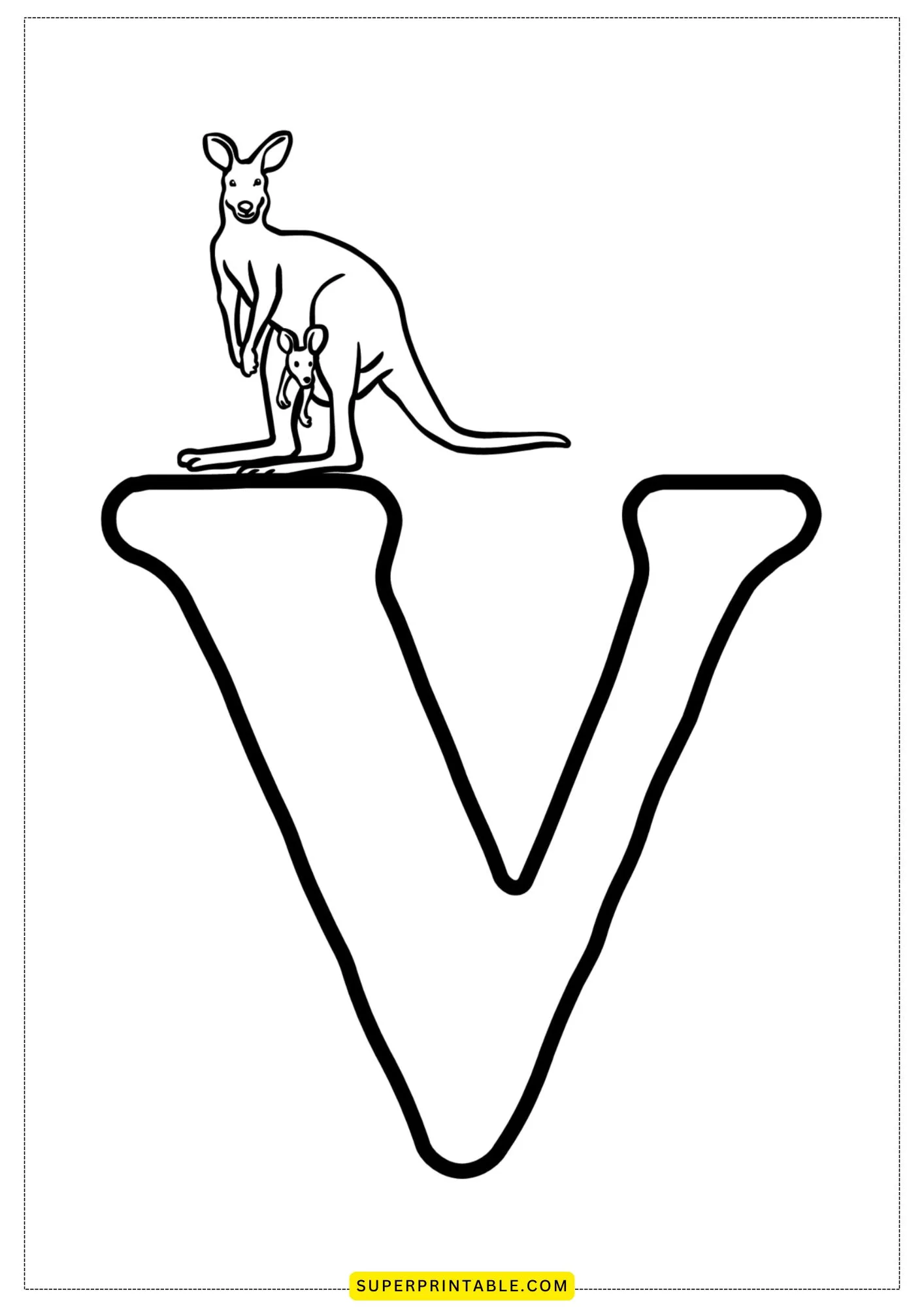 Bubble Letter - V Coloring Pages 2