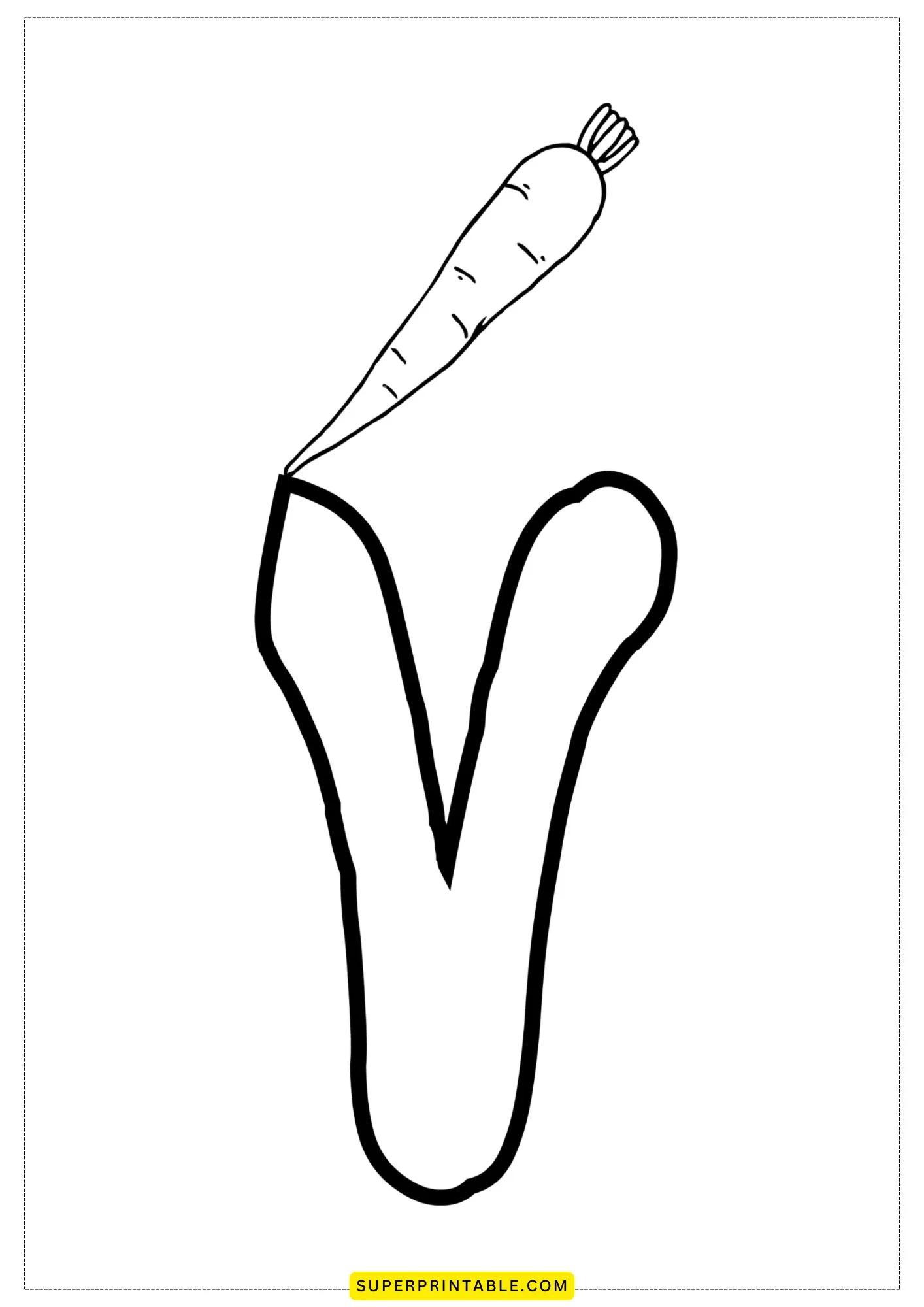 Bubble Letter - V Coloring Pages 5