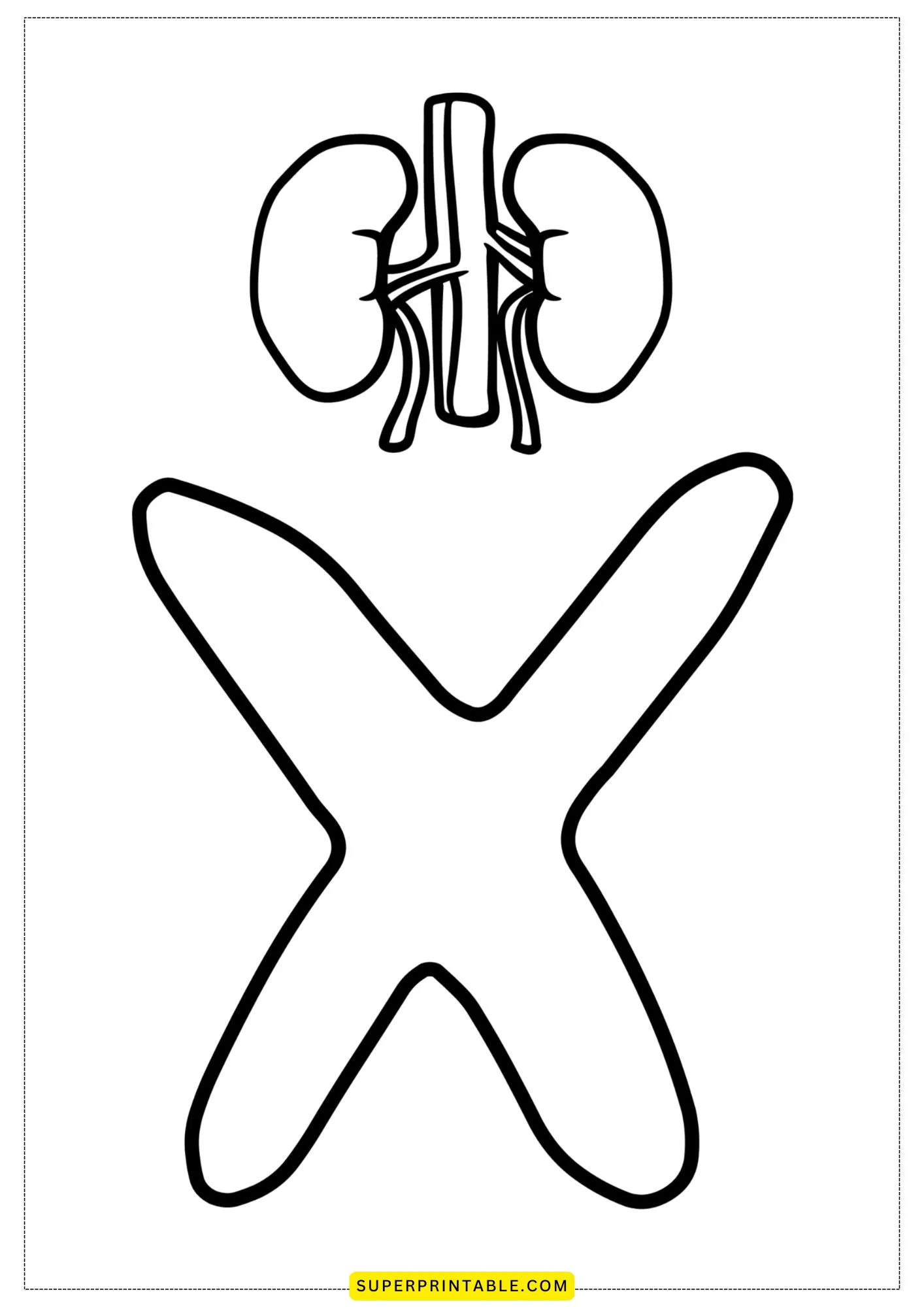 Bubble Letter - X Coloring Pages 2