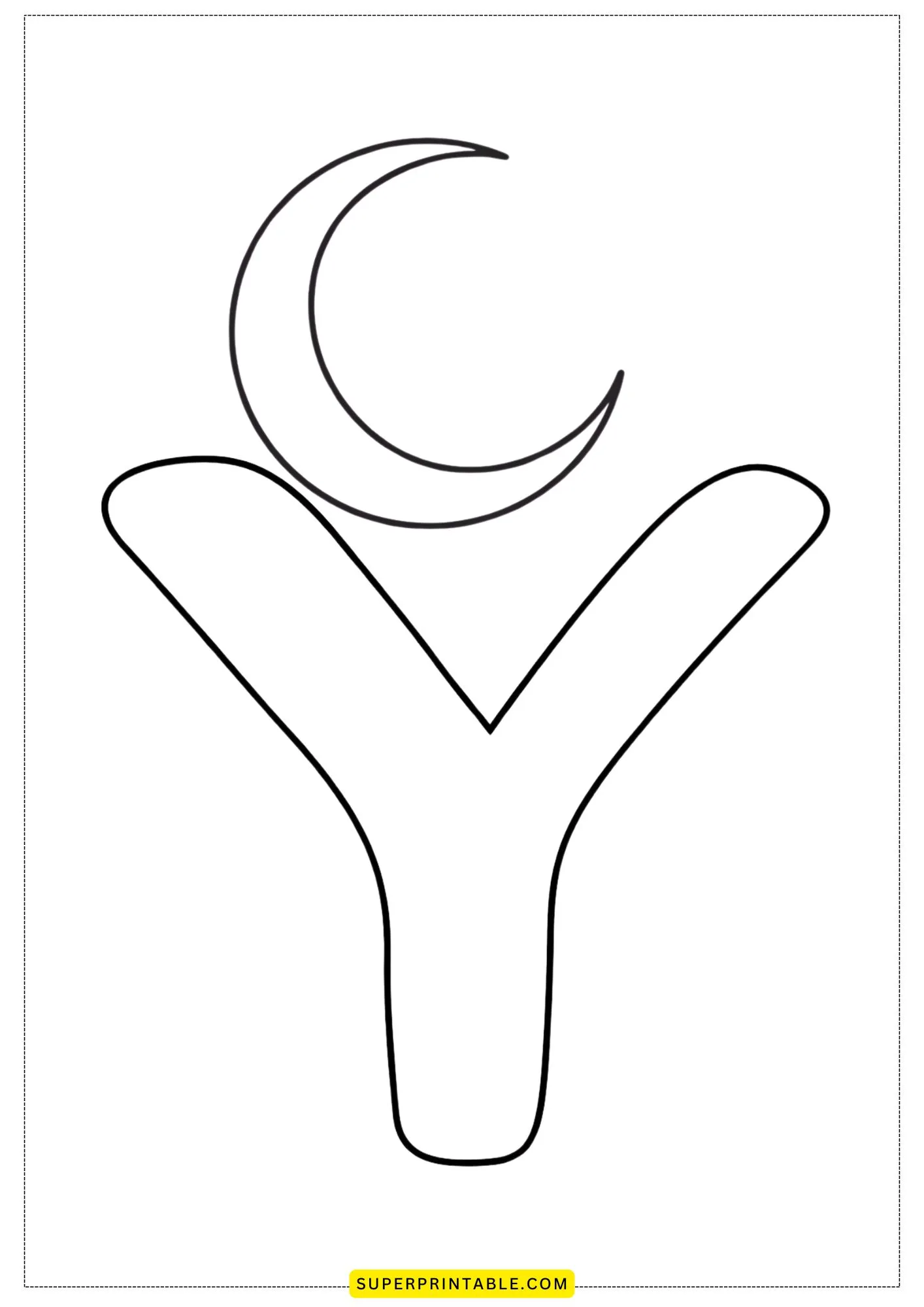 Bubble Letter - Y Coloring Pages 1