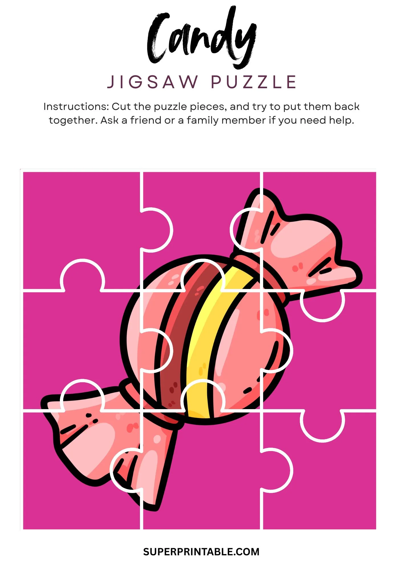 Candy Jigsaw Puzzle Activity 2