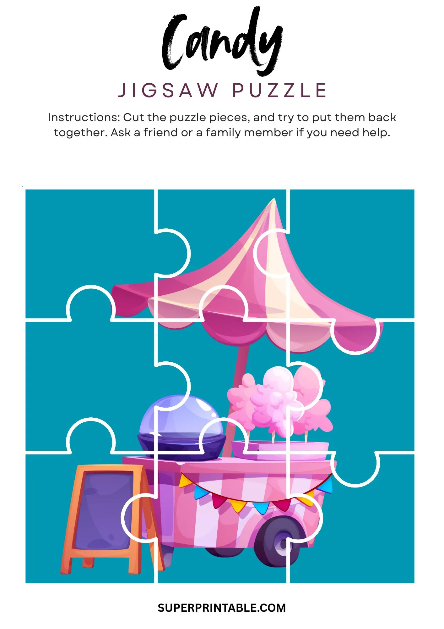 Candy Jigsaw Puzzle Activity 7