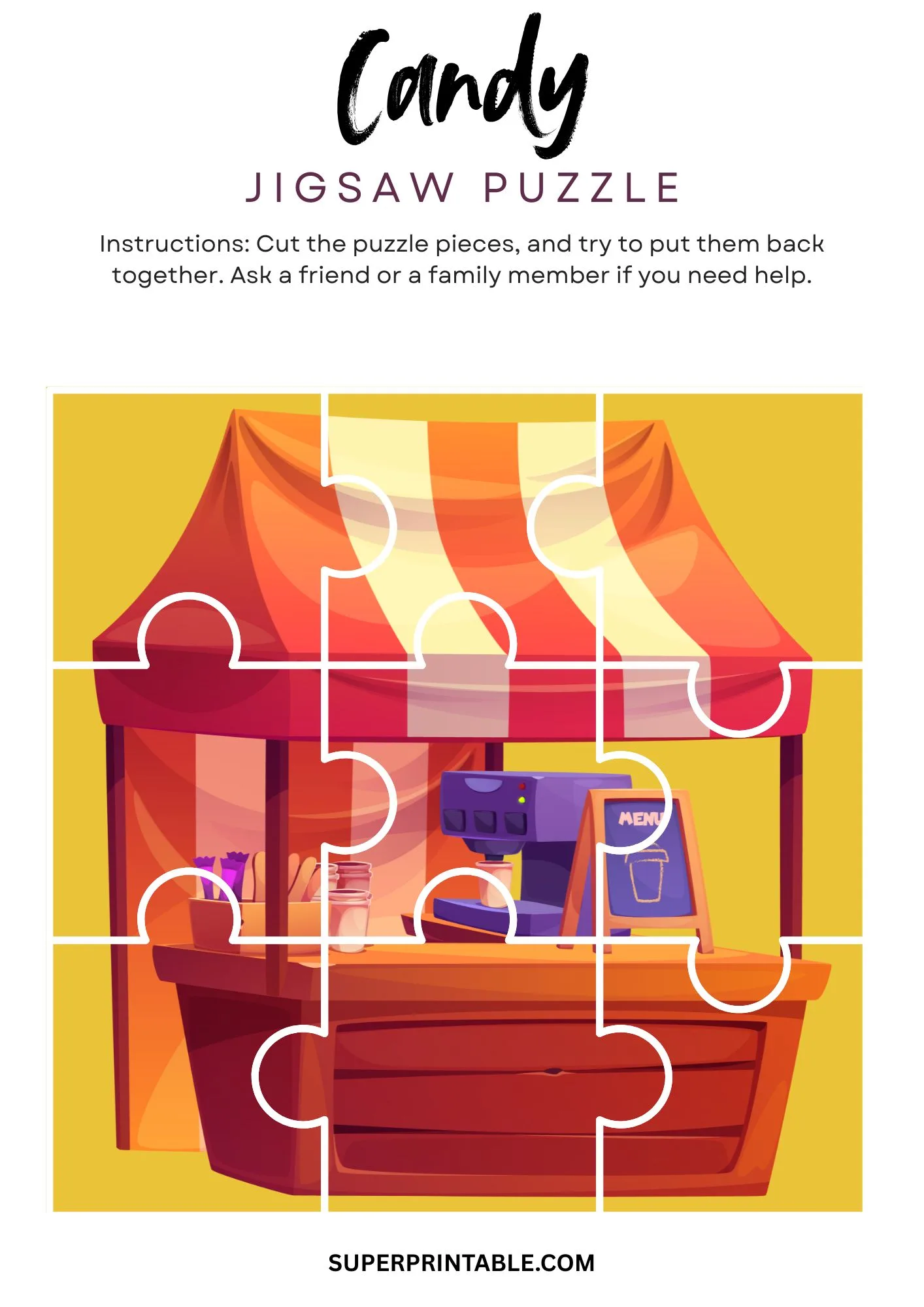 Candy Jigsaw Puzzle Activity 8