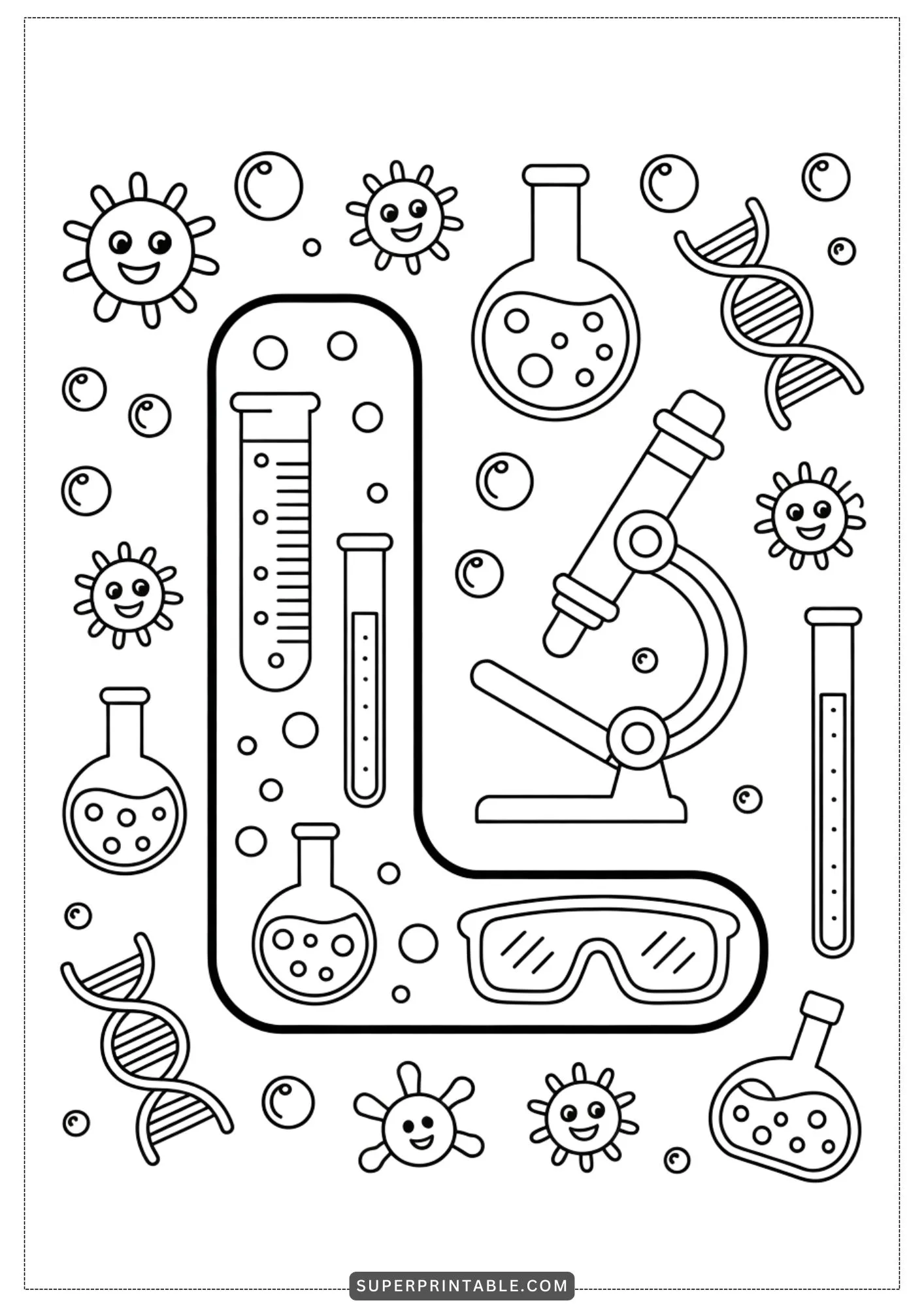 Caring Hands Alphabet: Doctor & Nurse Coloring Pages 12