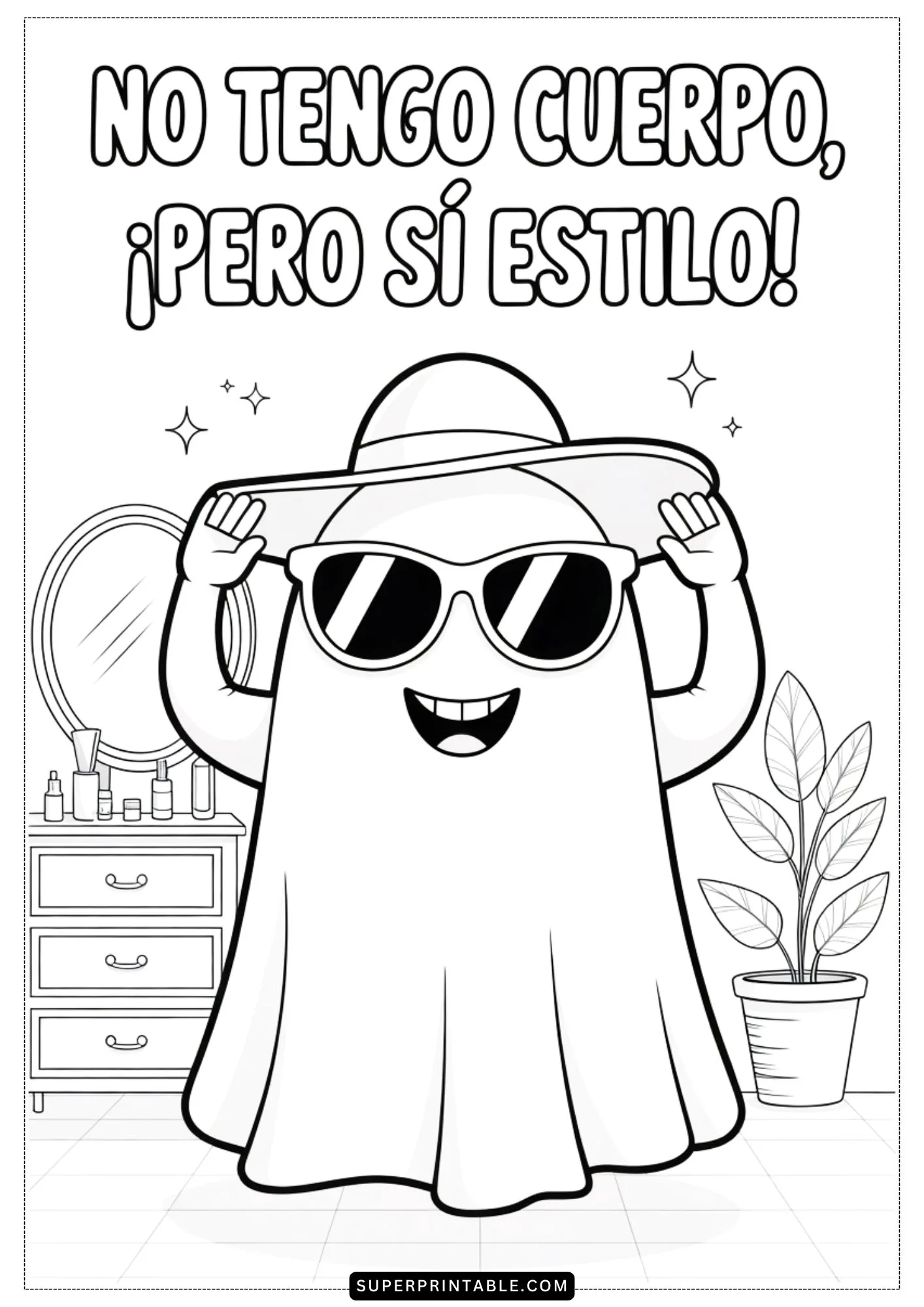 Chistes de Fantasmas para Colorear Pages 1