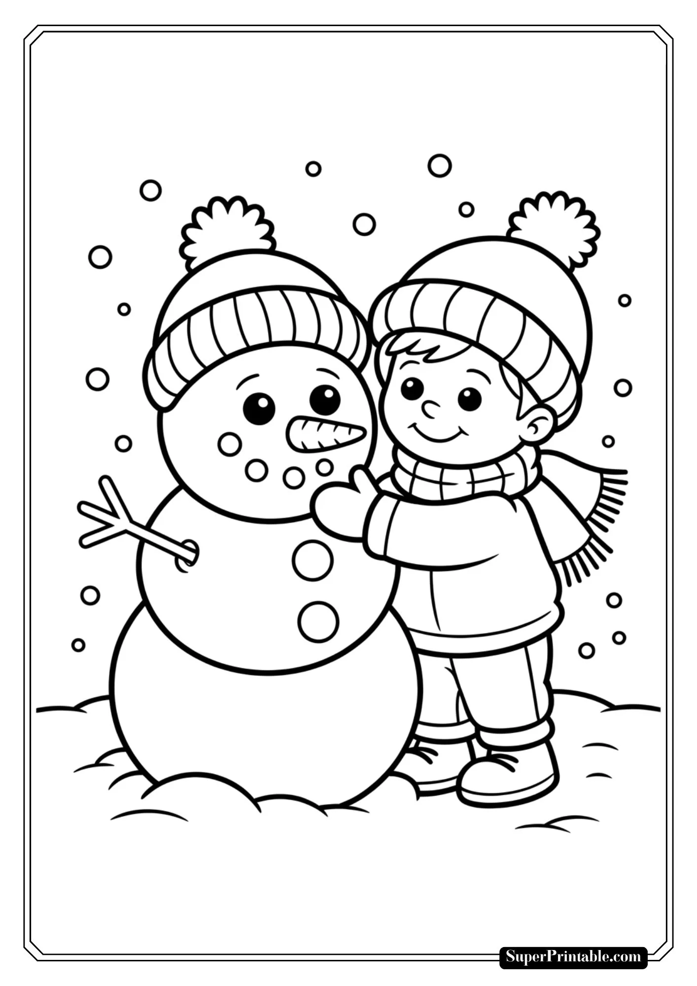 Christmas Fun For Kids Coloring Worksheet 1