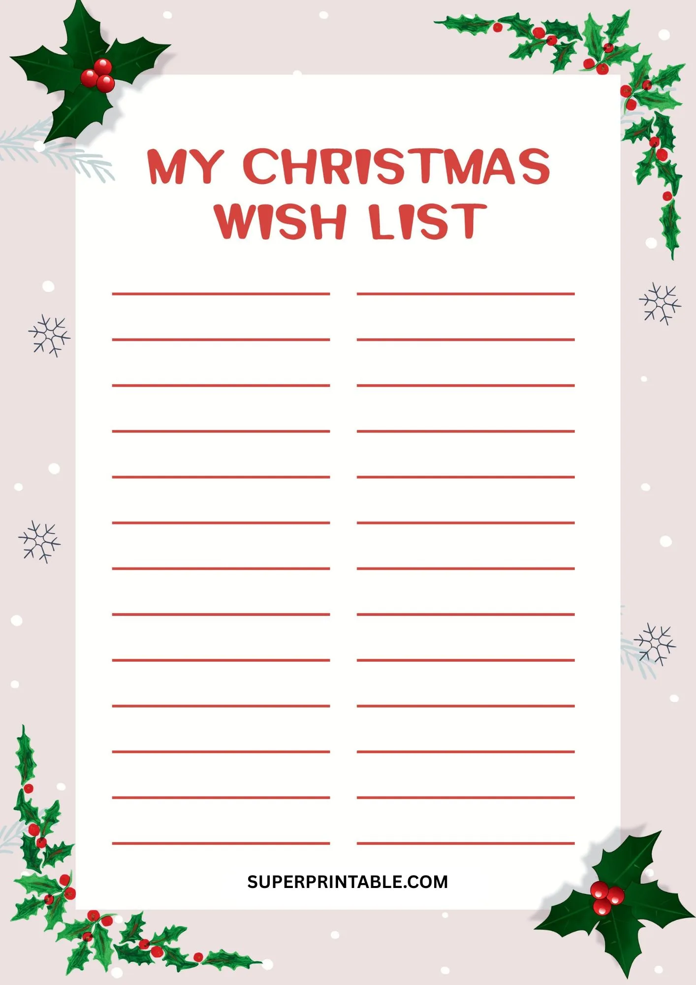 Christmas Lists 4