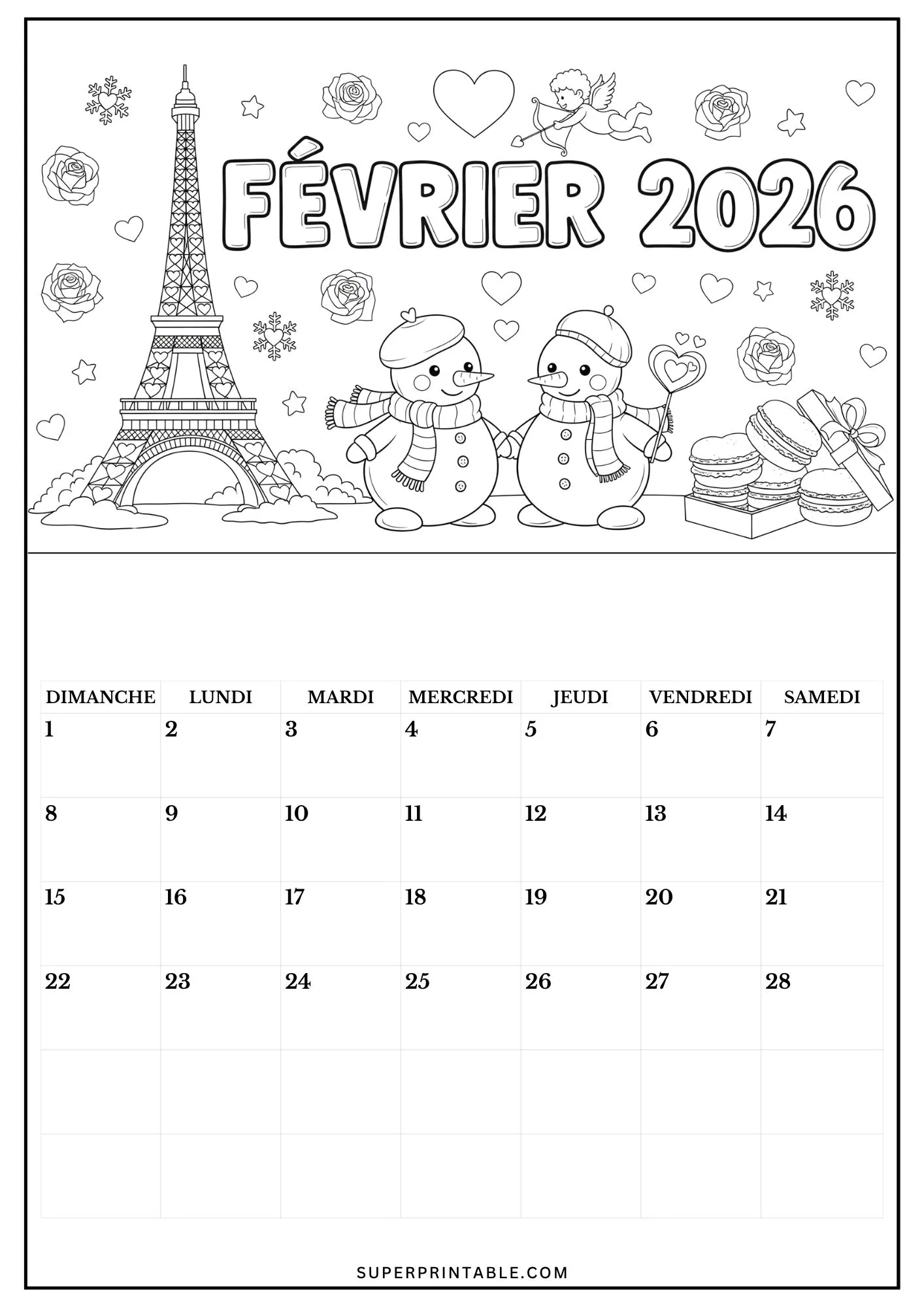 Colorie la France: 2026 Calendar 2