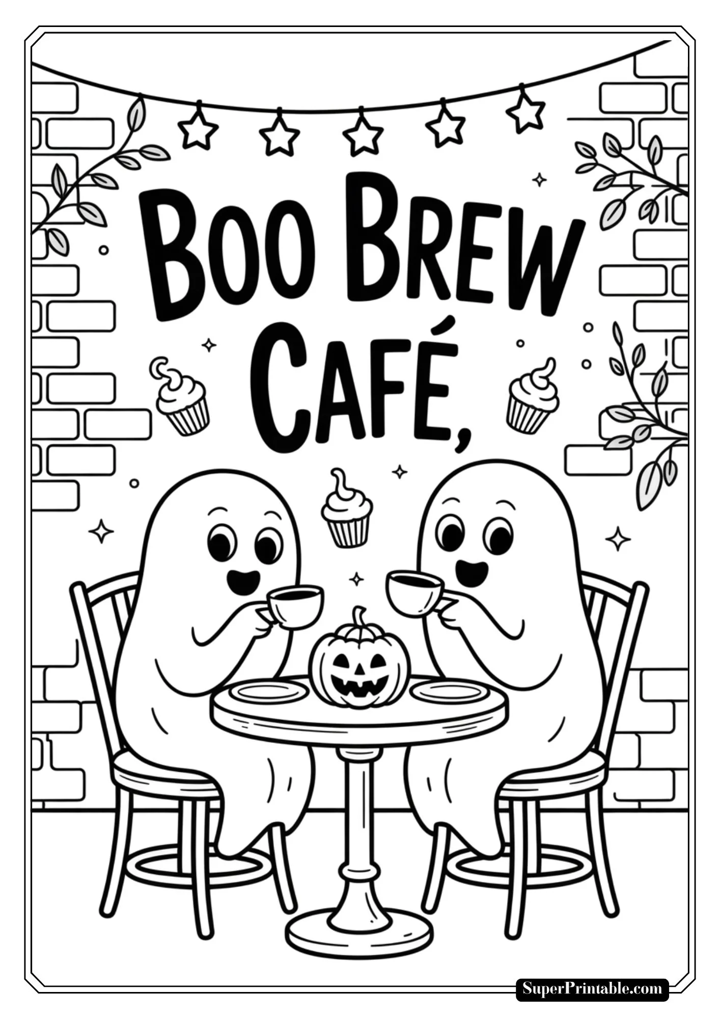 Cozy Halloween Nights Coloring Pages 2