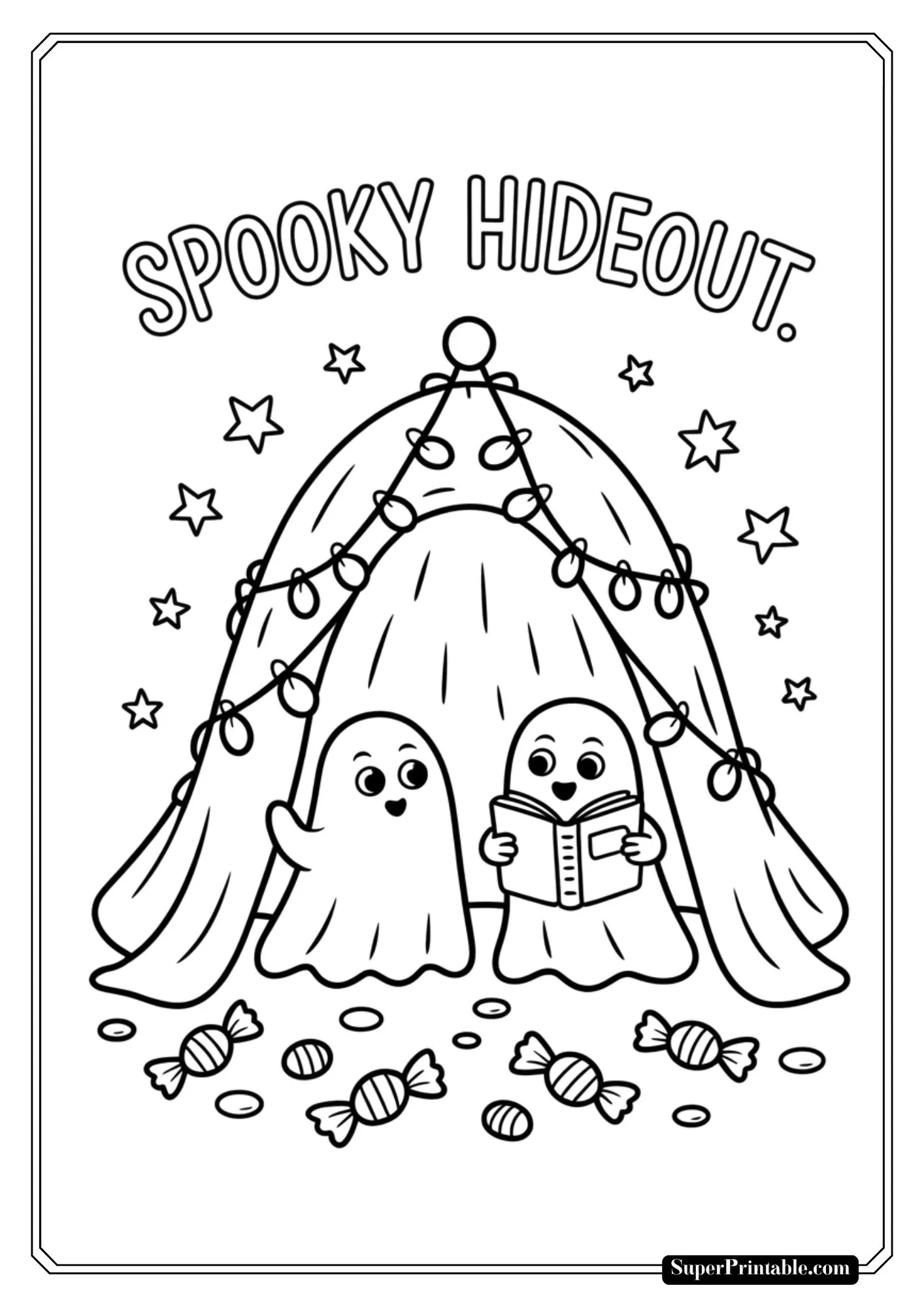 Cozy Halloween Nights Coloring Pages 5