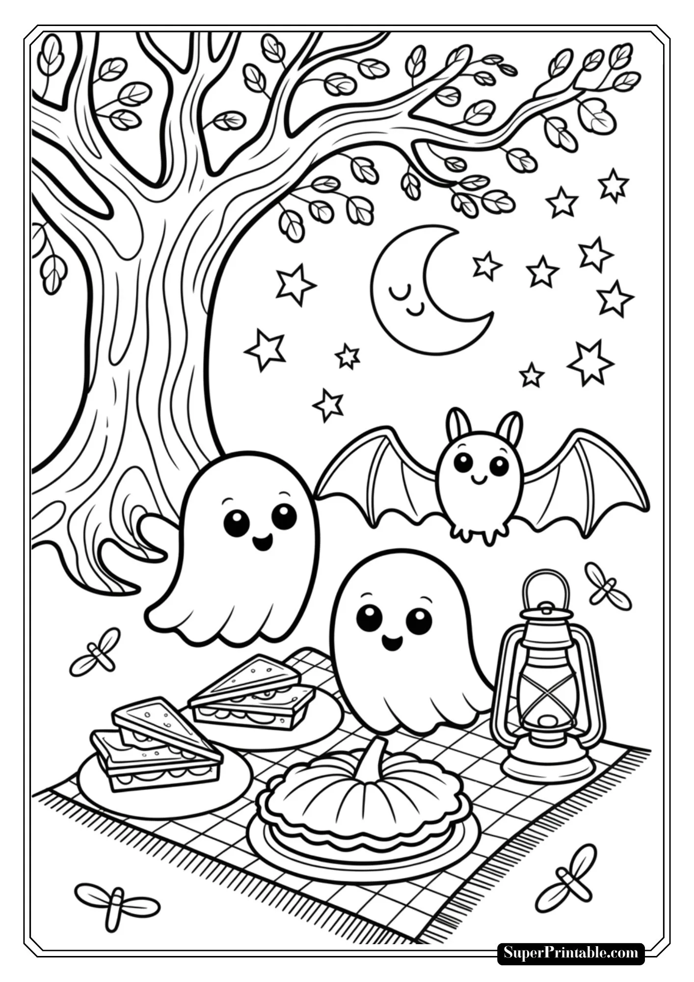 Cozy Halloween Nights Coloring Pages 6