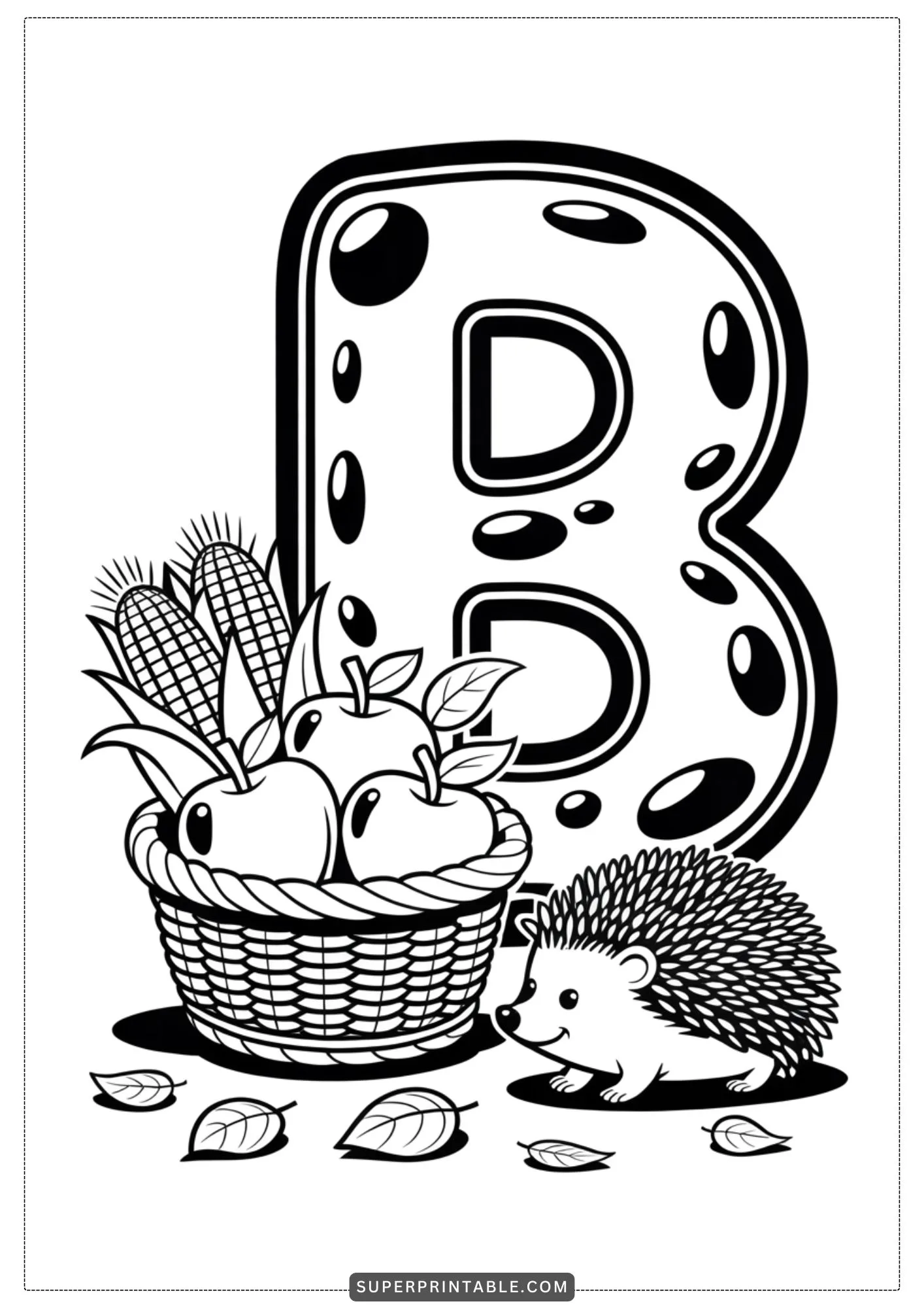 Cozy November Alphabet Coloring Pages 2