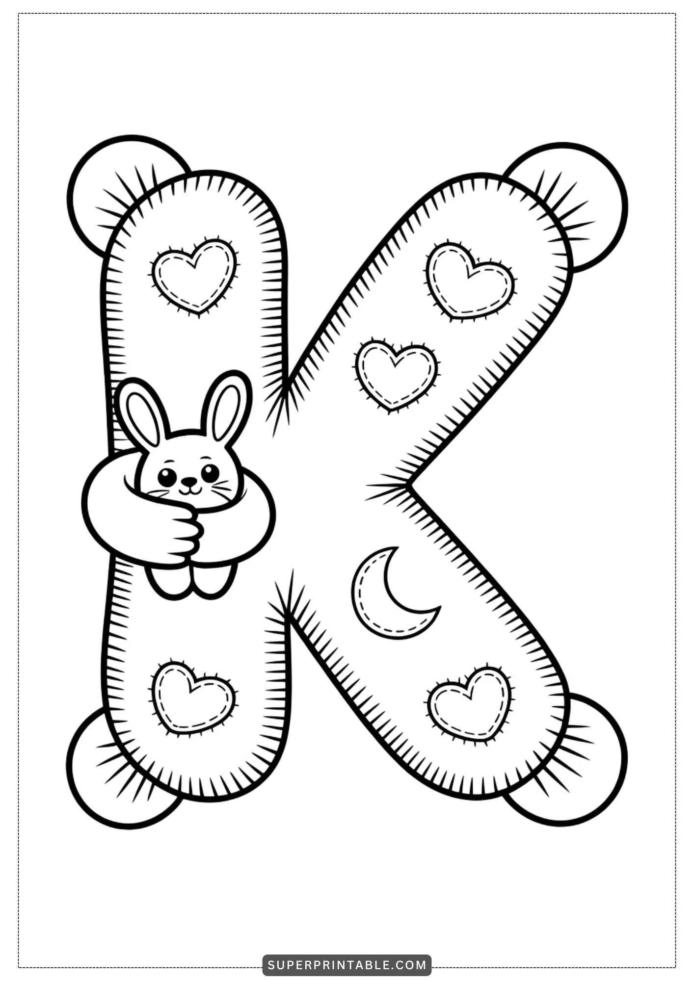 Cozy Pillow Alphabet Coloring Pages 11