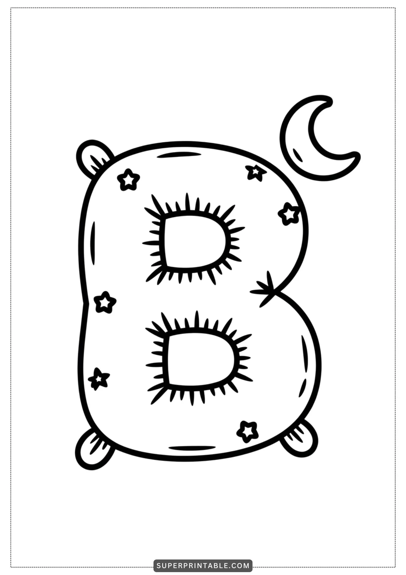 Cozy Pillow Alphabet Coloring Pages 2
