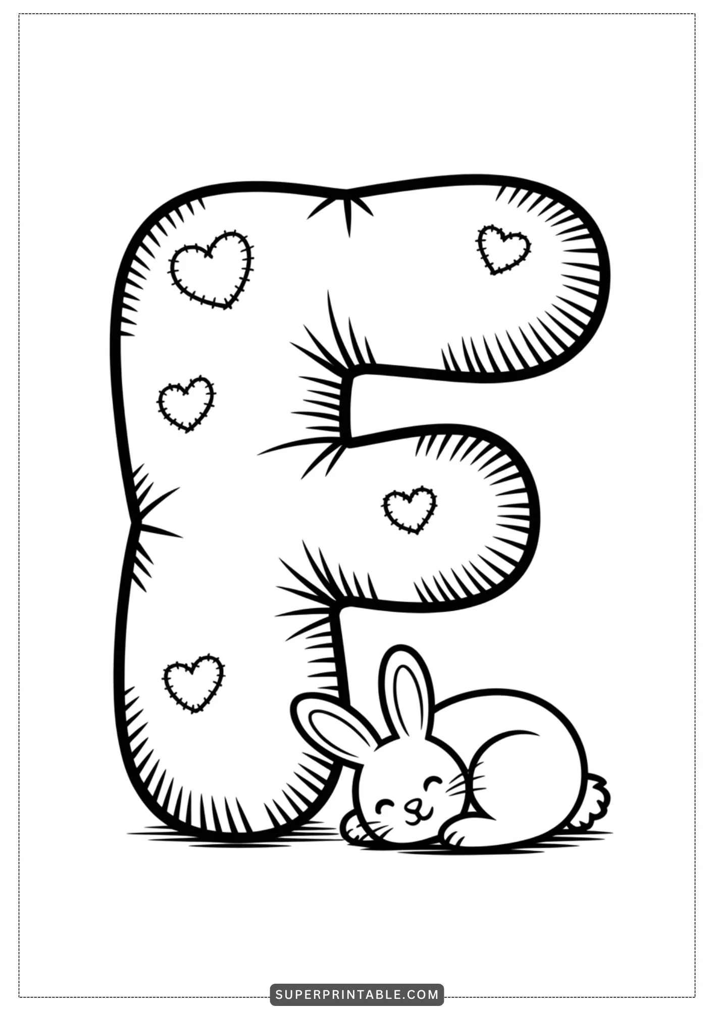 Cozy Pillow Alphabet Coloring Pages 6