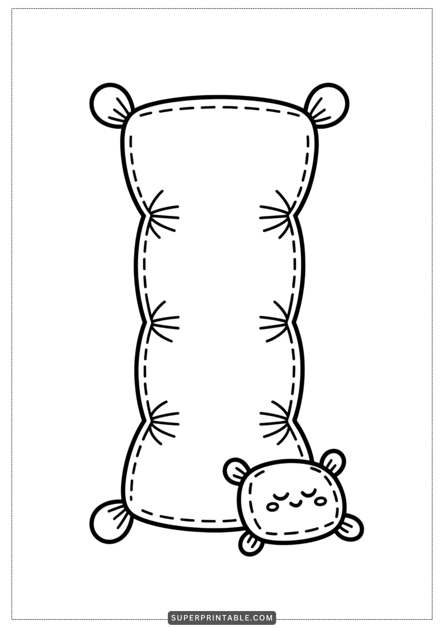Cozy Pillow Alphabet Coloring Pages 9