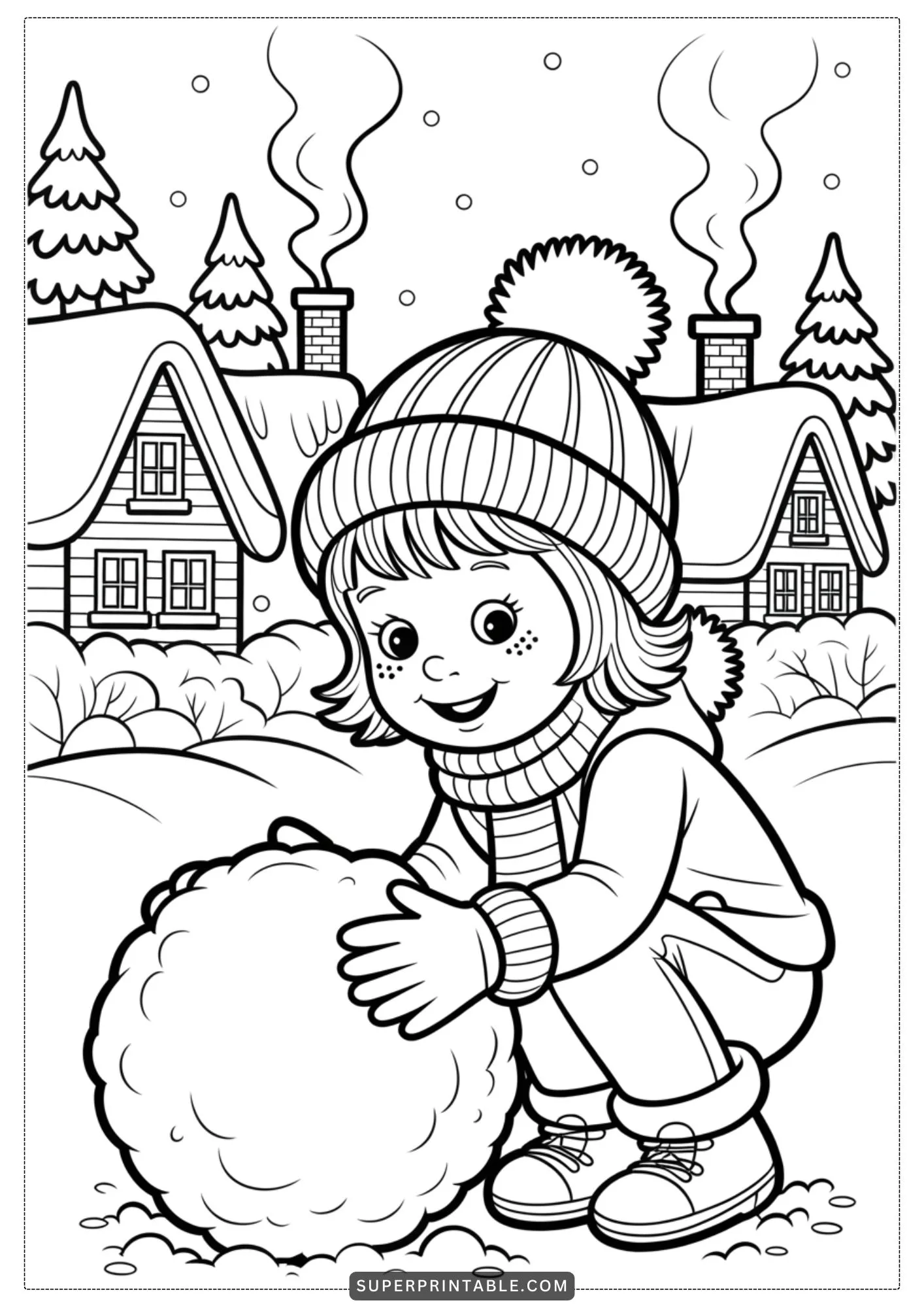 Cozy Winter Days Coloring Pages 1
