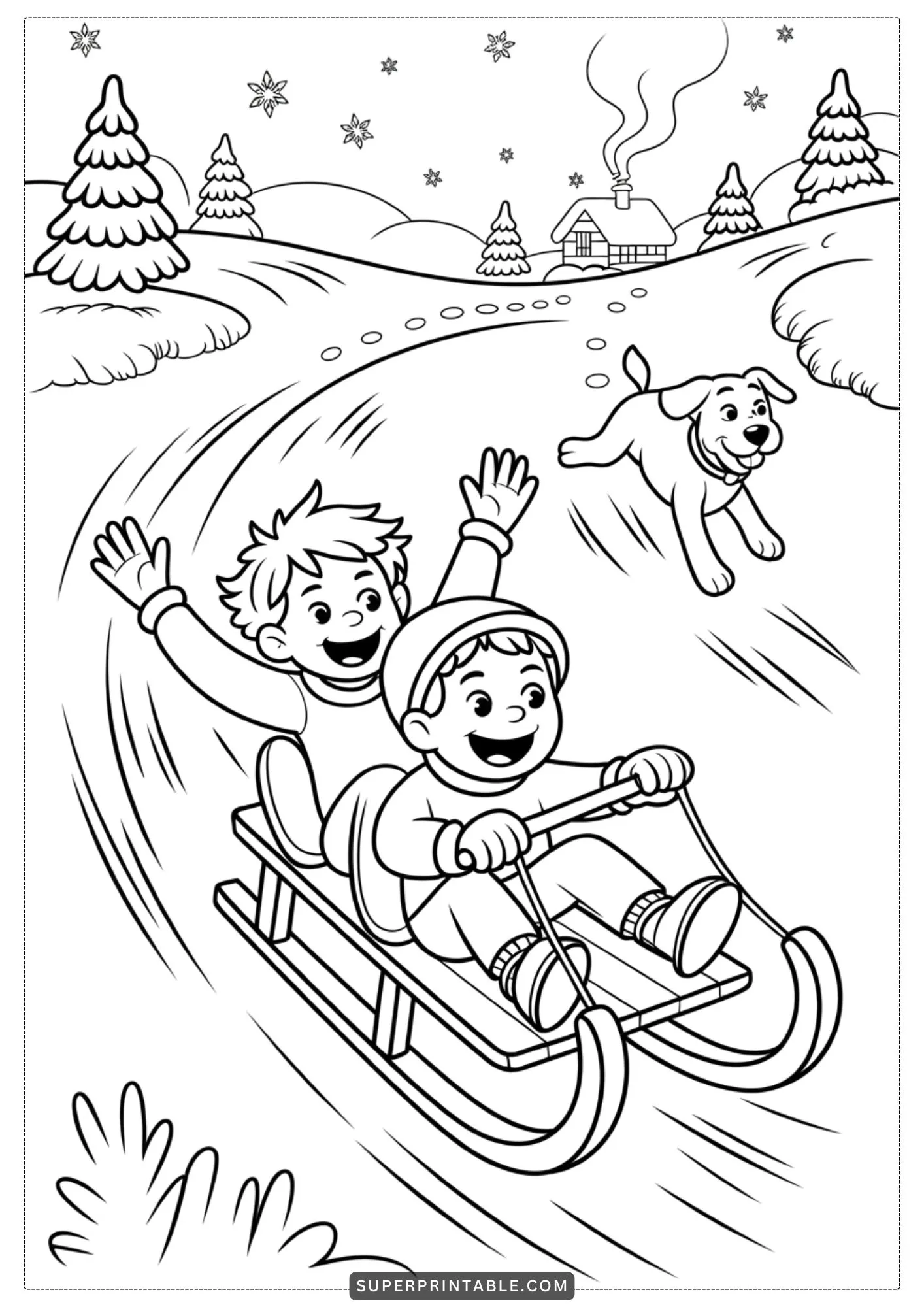 Cozy Winter Days Coloring Pages 2
