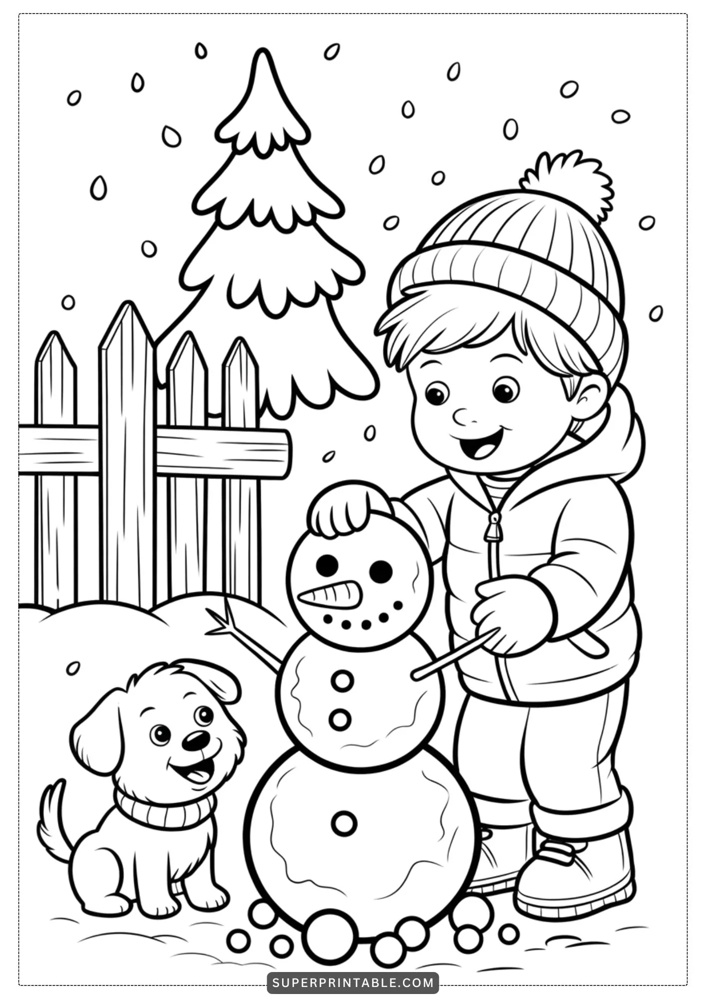 Cozy Winter Days Coloring Pages 3