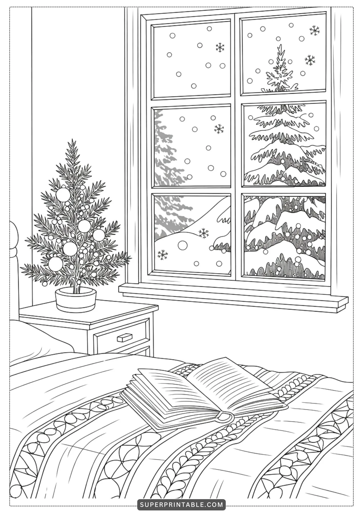 Cozy Winter Days Coloring Pages 4