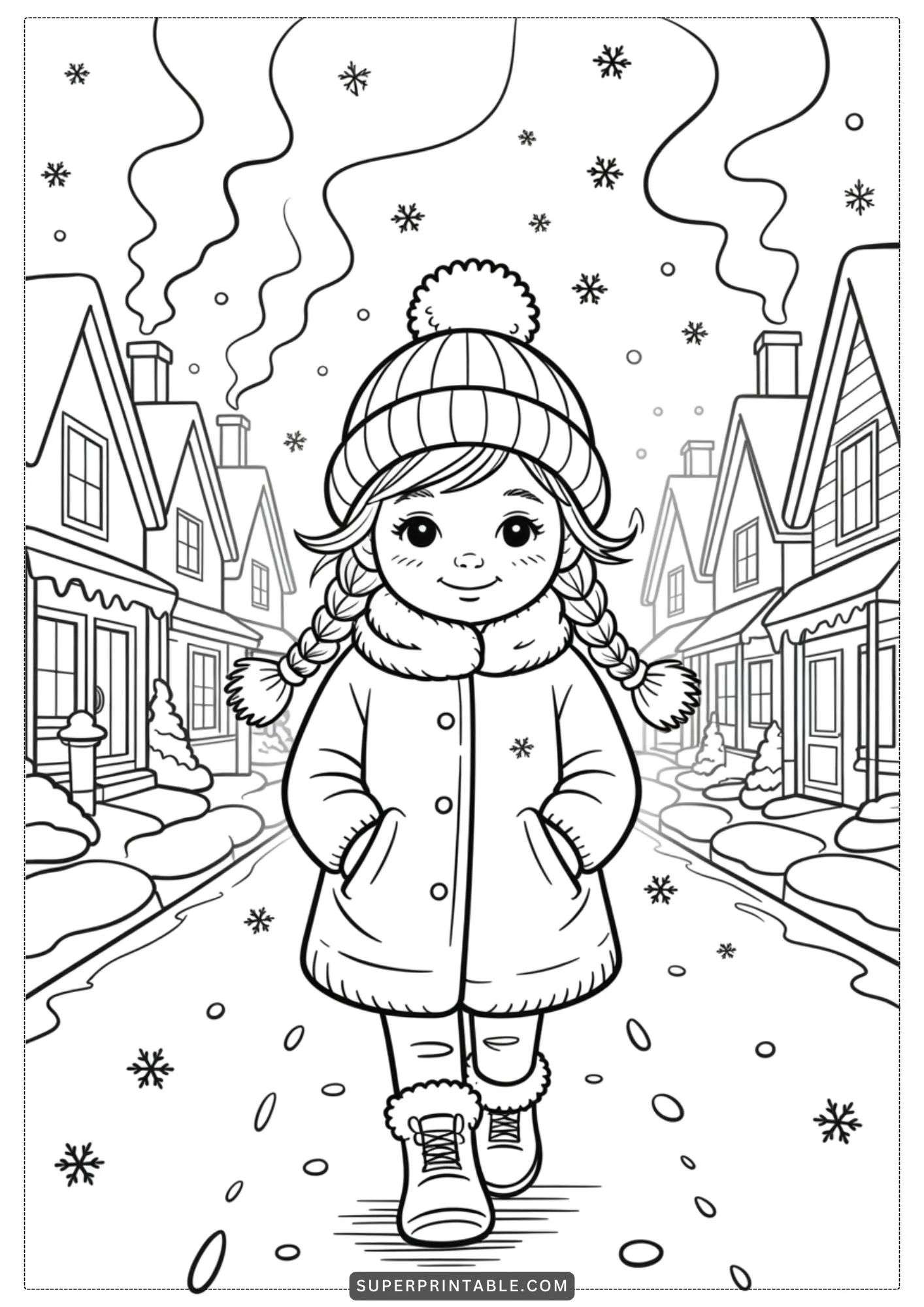 Cozy Winter Days Coloring Pages 5