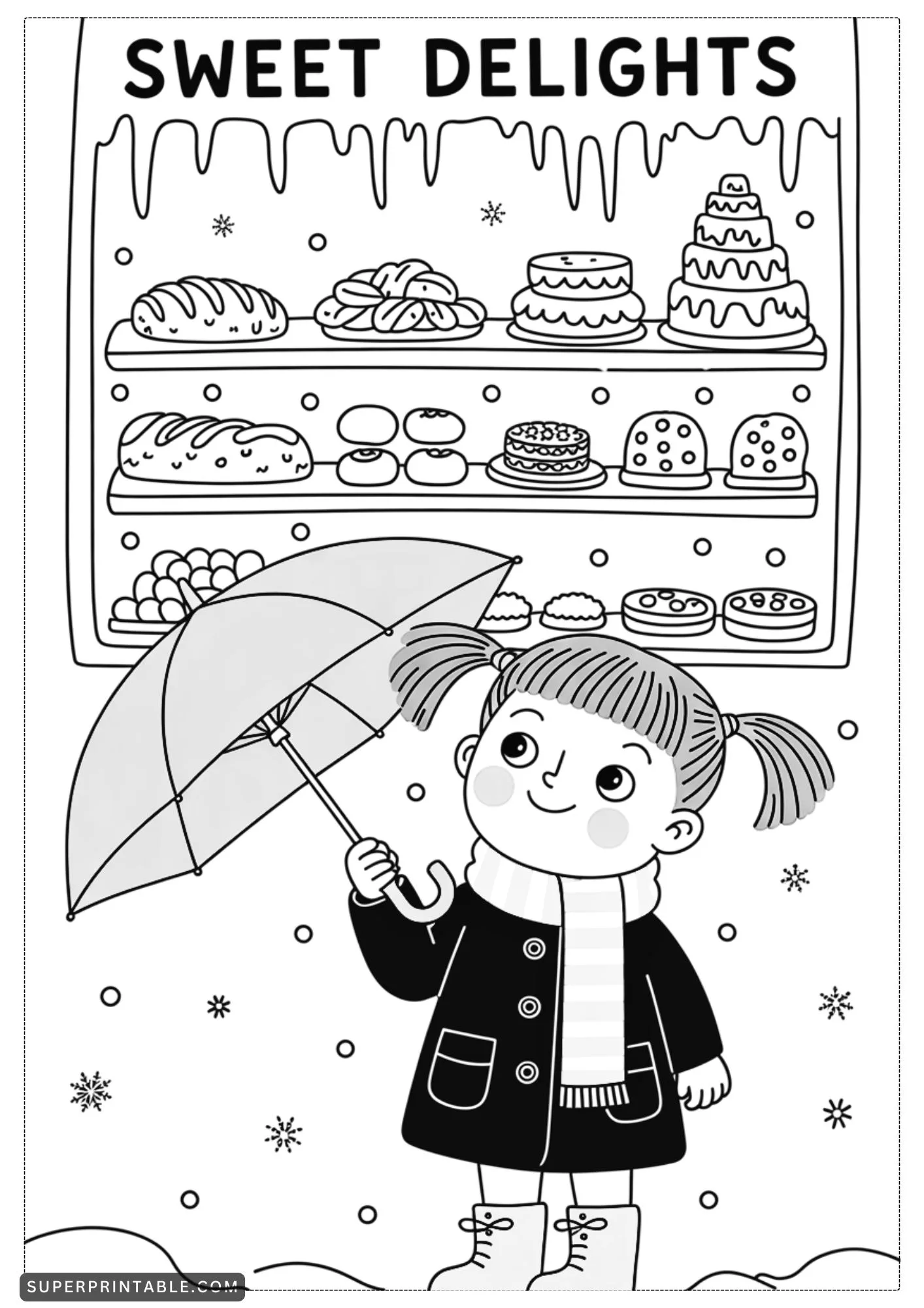Cozy Winter Days Coloring Pages 6