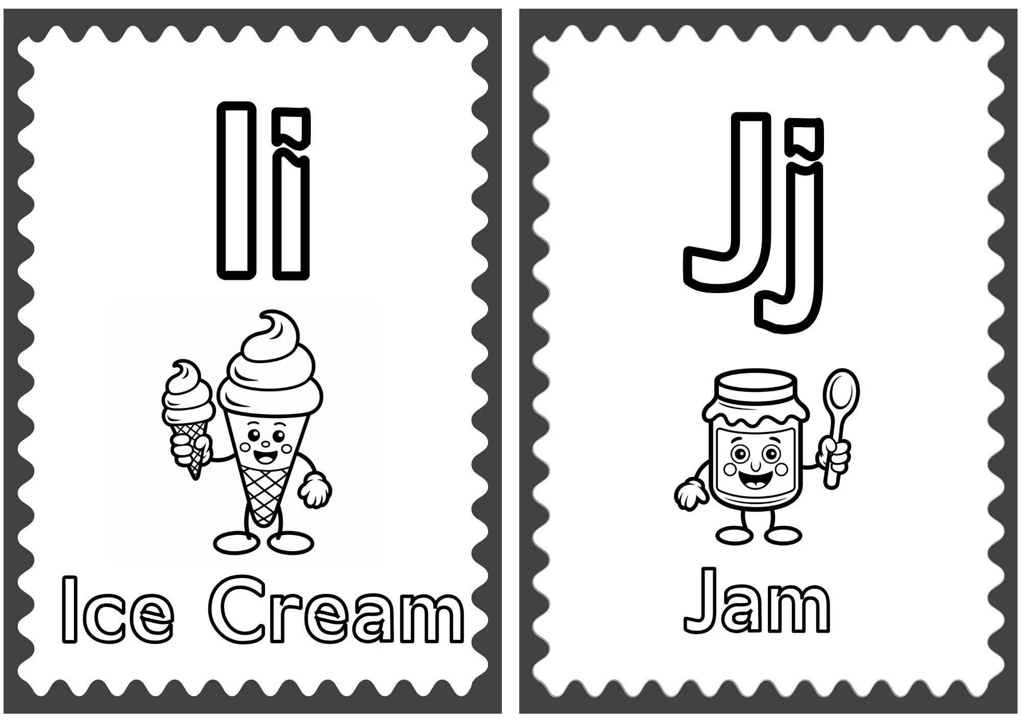 Cute Character Alphabet Cards 5
